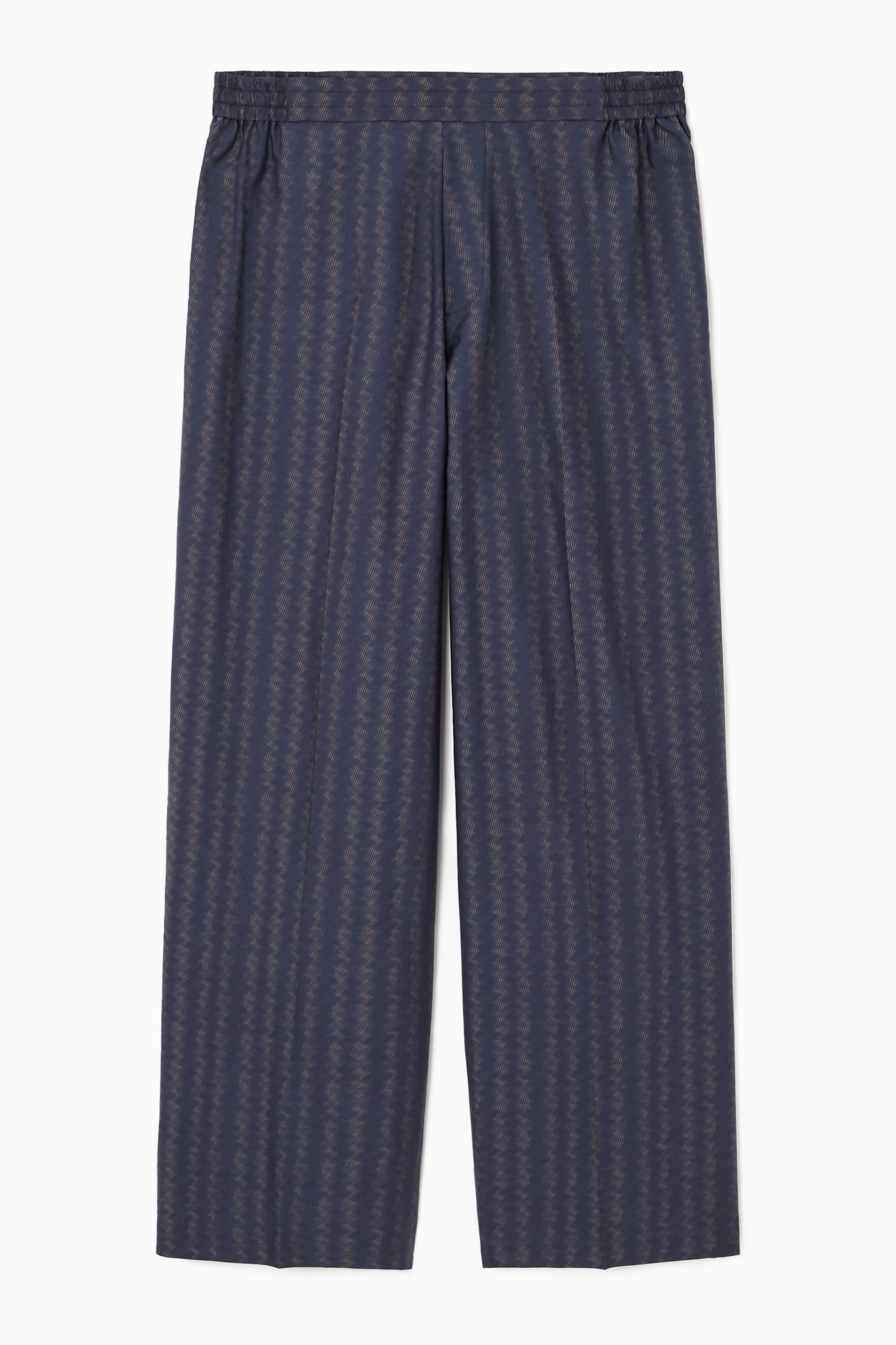 View larger image: ZIGZAG STRIPE WIDE-LEG TROUSERS - NAVY BLUE - Men | H&M GB 1