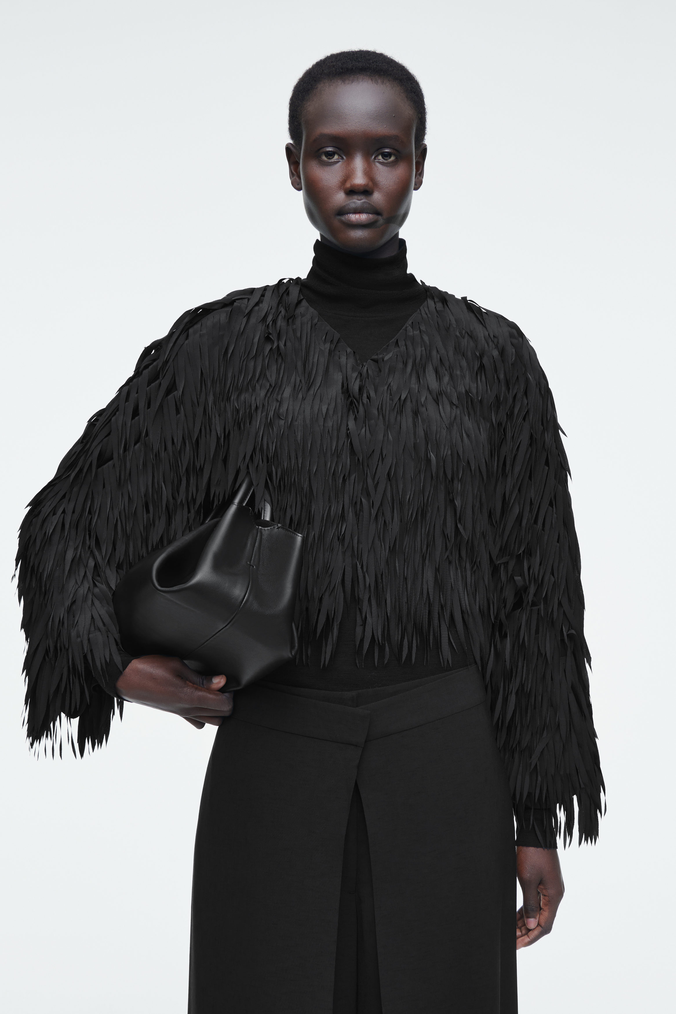 CLANE ／ CROSS FRINGE BOLERO