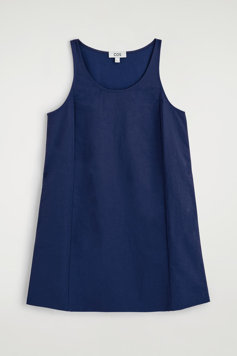Jersey-Panelled Nylon Mini Dress