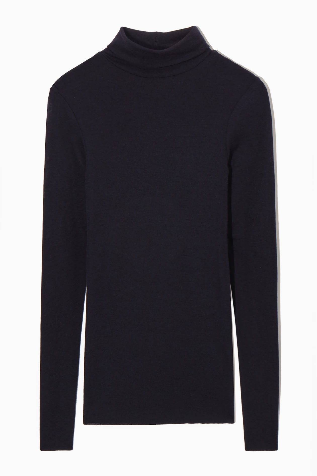 Merino Wool Turtleneck - Navy Blue