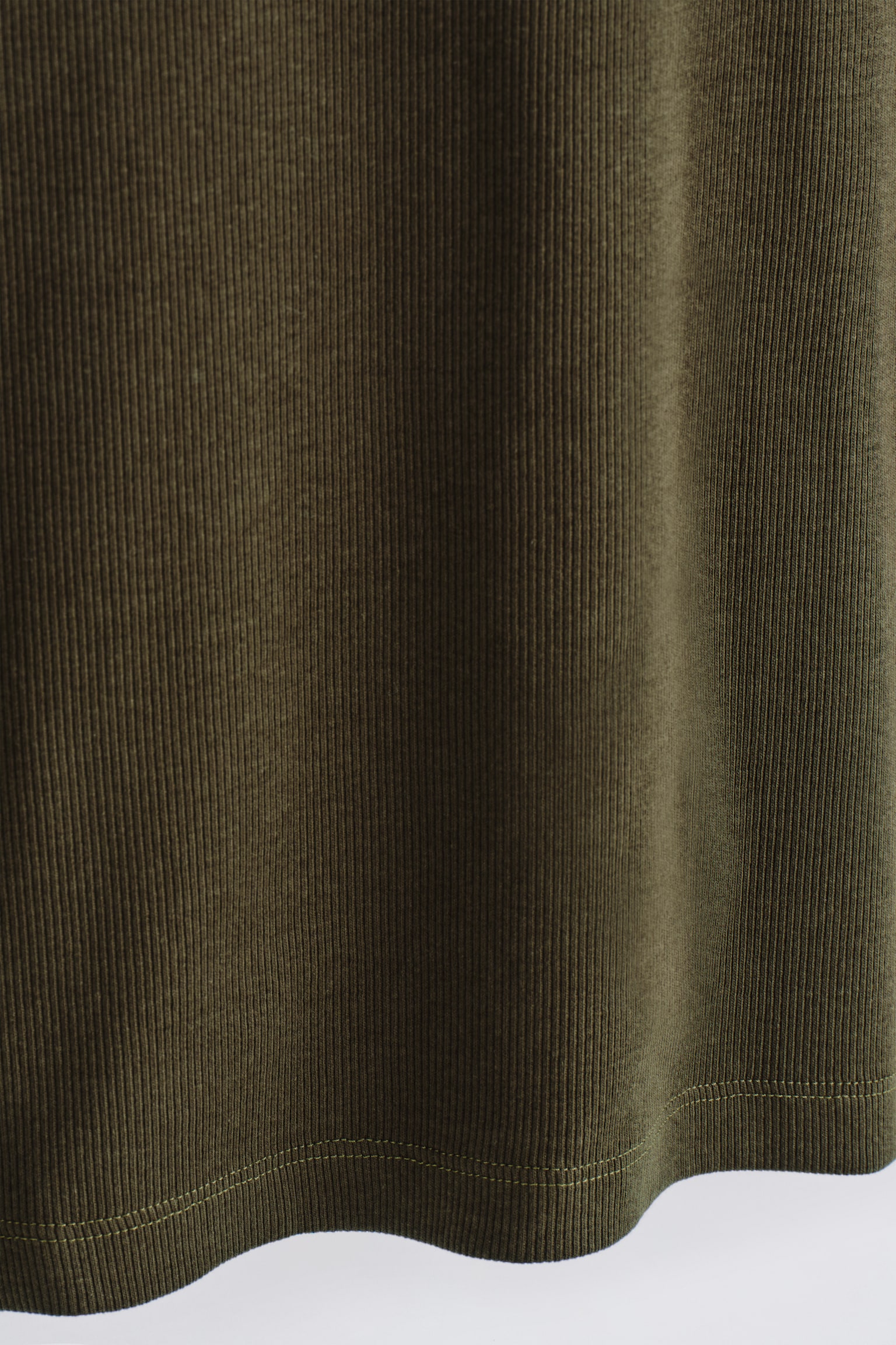 T-SHIRT SLIM EN COTON CÔTELÉ - KAKI FONCÉ/BLANC/NOIR/BLEU MARINE/KAKI/GRIS CLAIR/TAUPE FONCÉ - 5