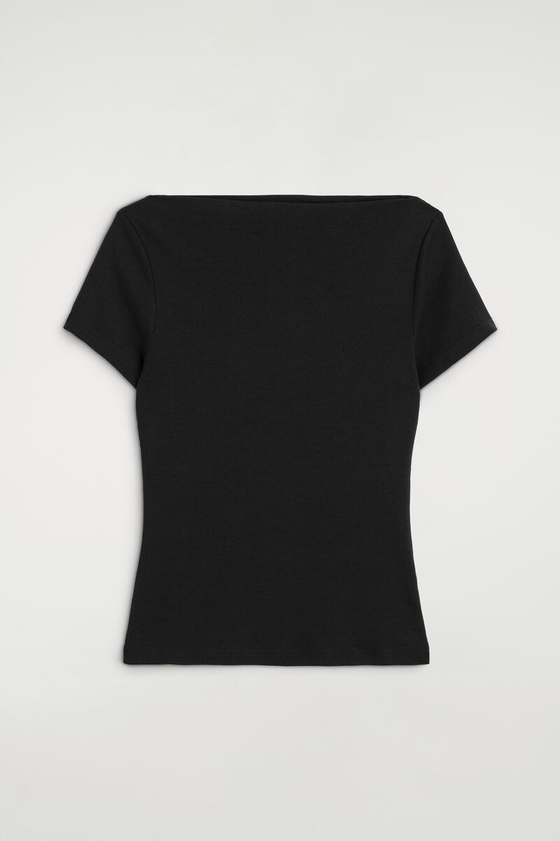 Slim Boat-Neck Cotton T-Shirt
