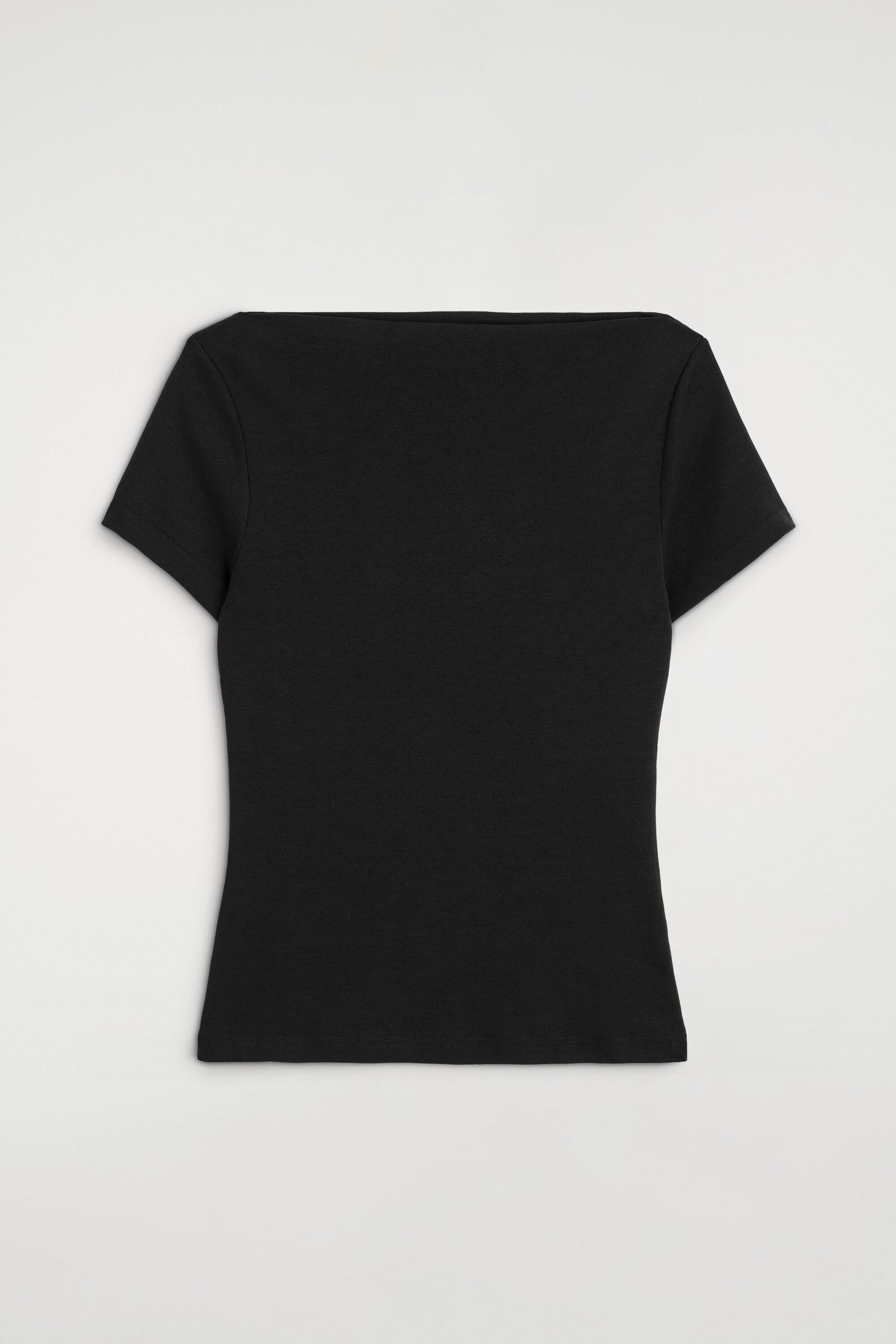 SLIM BOAT-NECK COTTON T-SHIRT