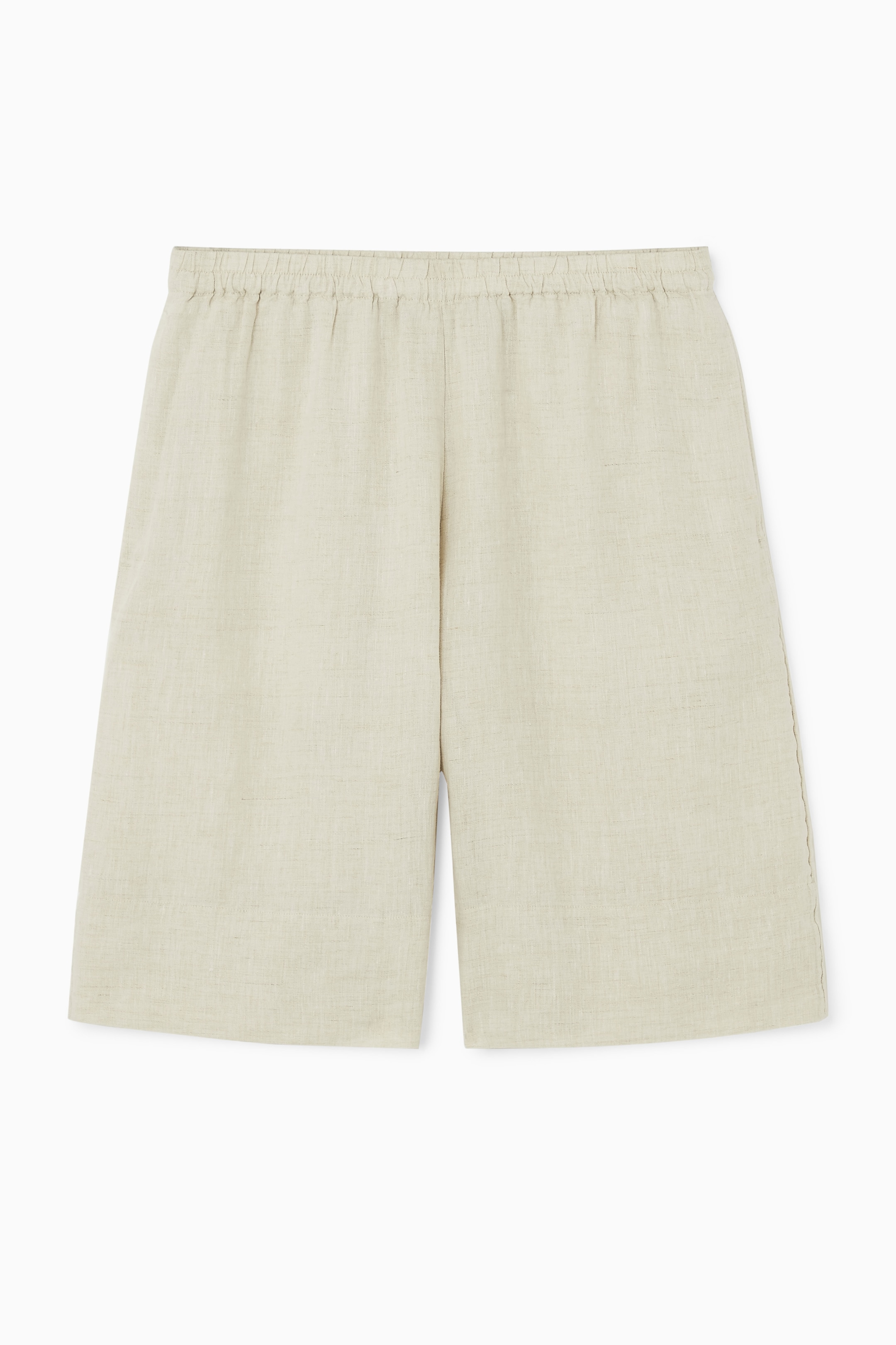 View larger image: ELASTICATED LINEN SHORTS - STONE - Ladies | H&M GB 1
