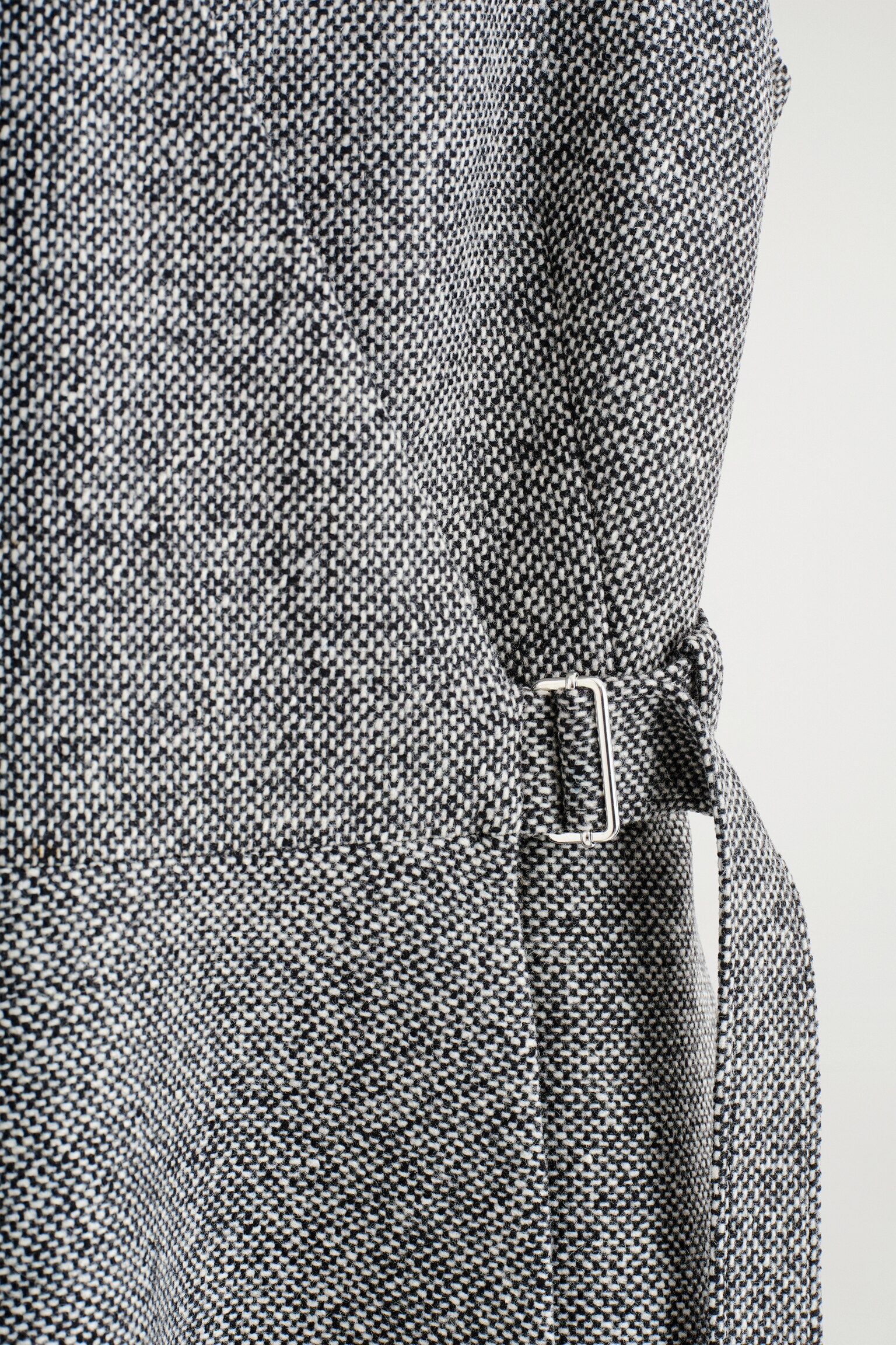 ROBE COURTE PORTEFEUILLE EN TWEED - GRIS - 6