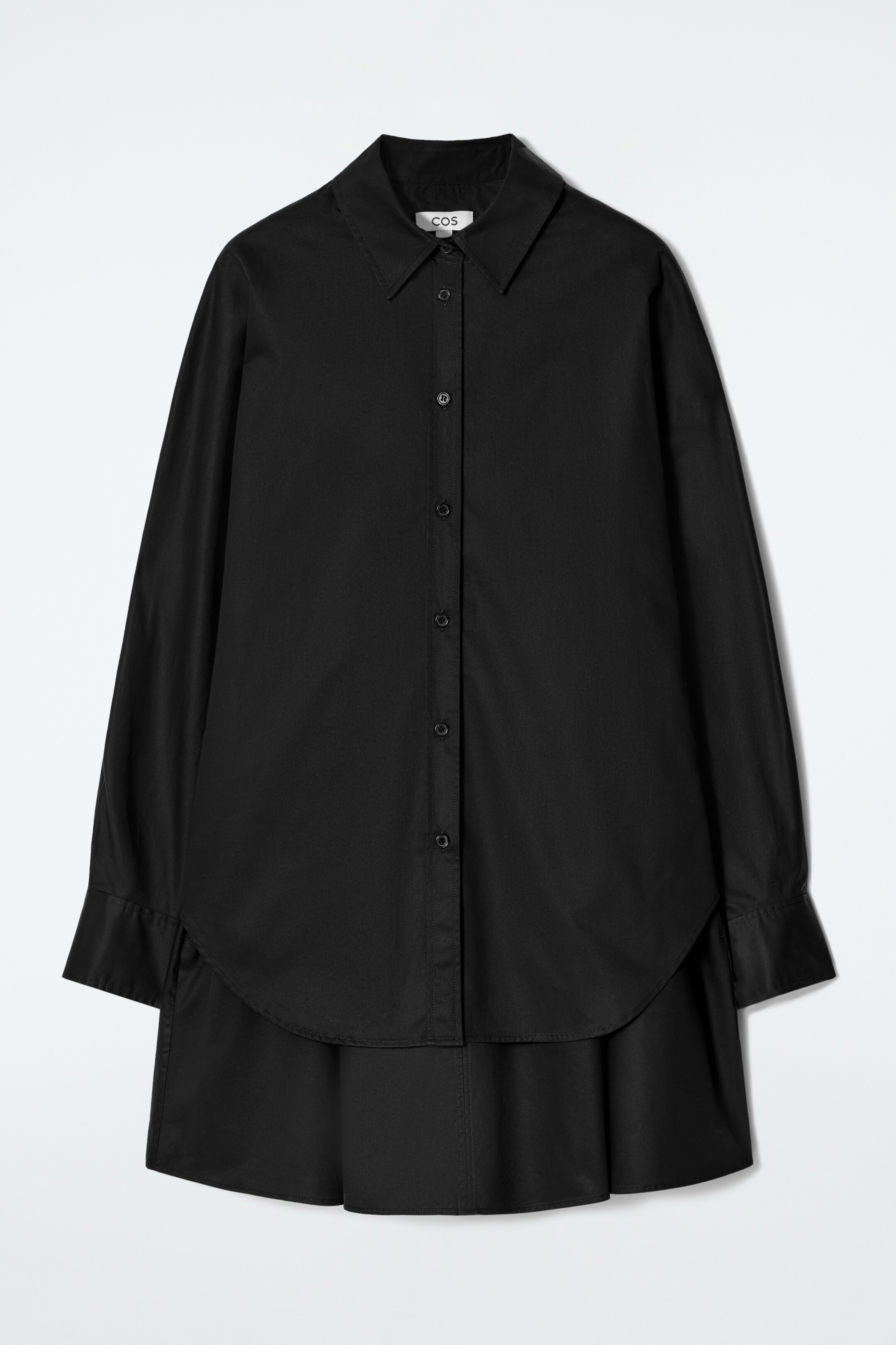 Vezi imaginea mai mare: ROCHIE CĂMAȘĂ TIP TRAPEZ CU STRATURI - NEGRU - FEMEI | H&M RO 7