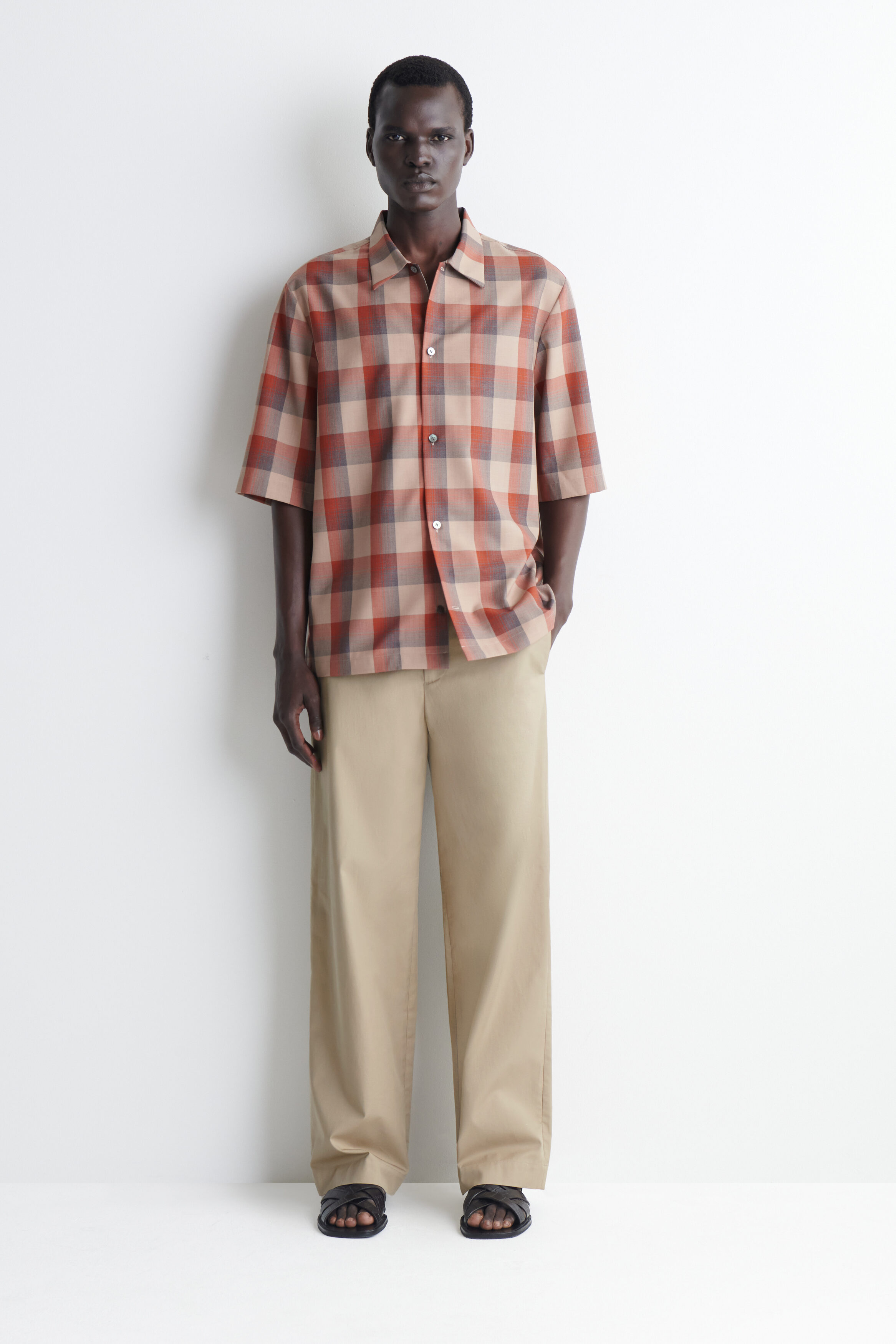 CHECKED WOOL-BLEND SHIRT - thumbnail 3
