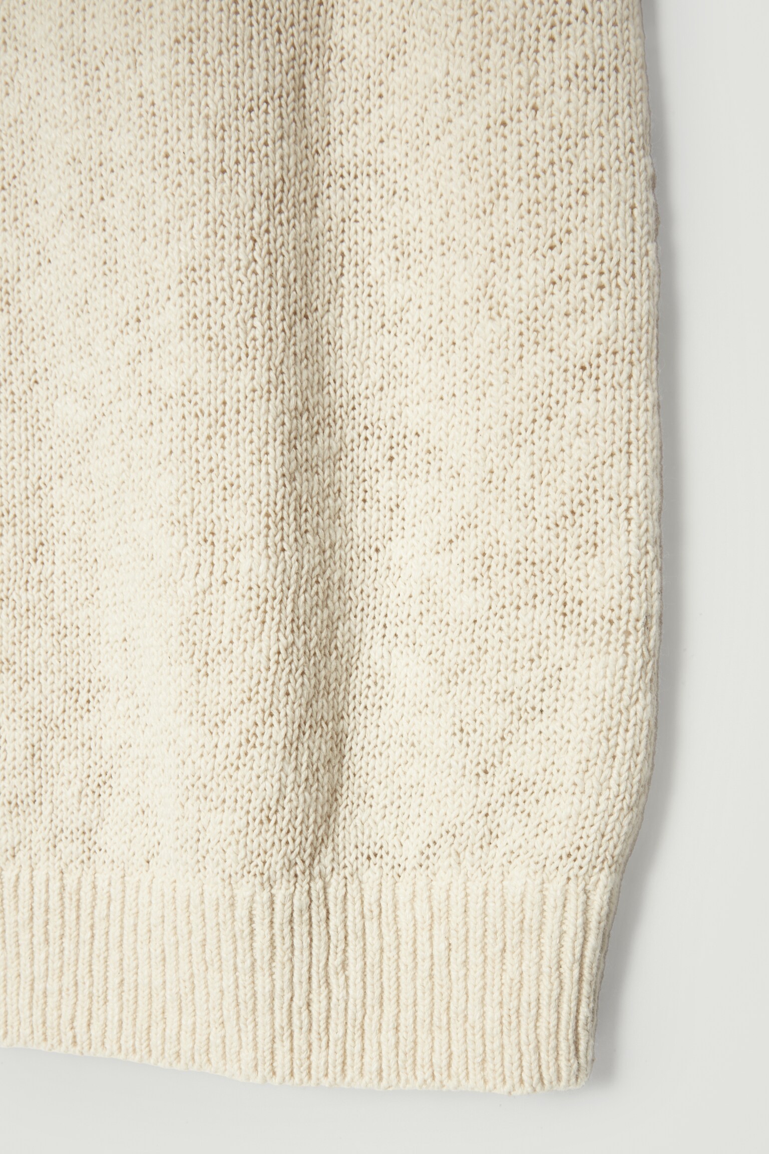 RELAXED MÉLANGE-KNIT COTTON VEST - OATMEAL MÉLANGE/BLUE MÉLANGE - 2