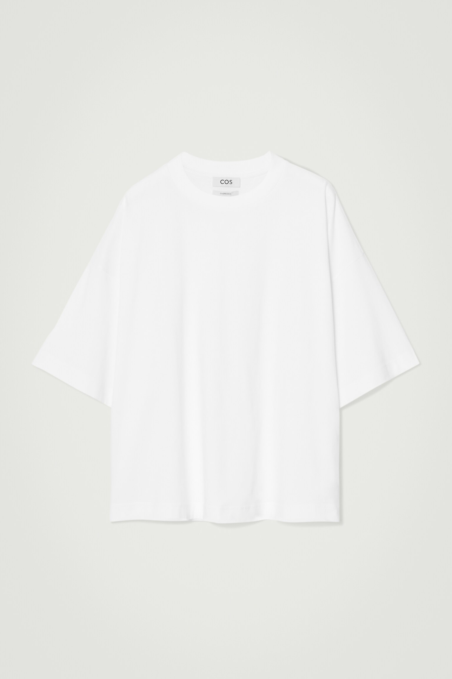 CAMISETA OVERSIZE ALGODÓN EXTRAANCHA - BLANCO/AZUL MARINO - 2