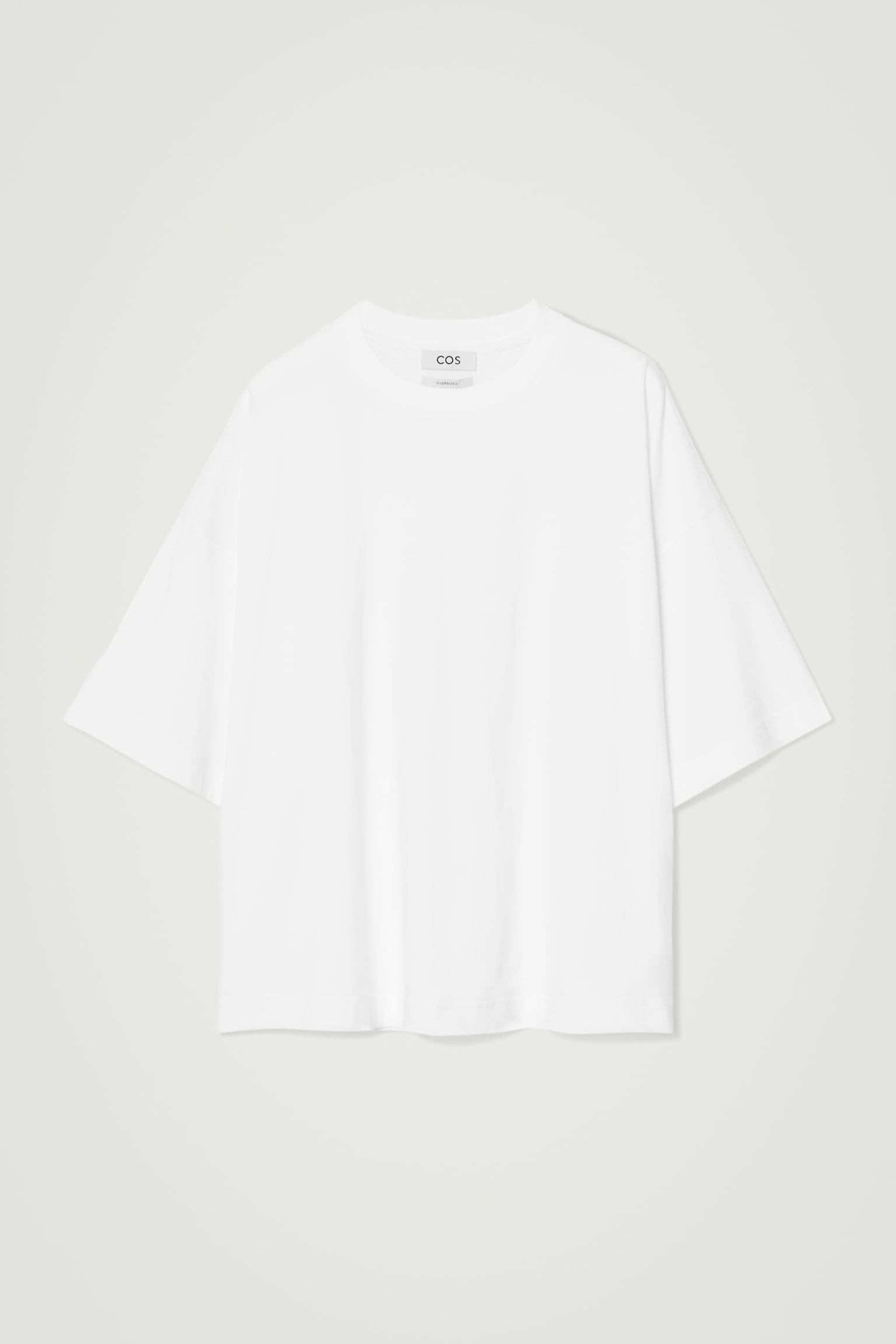 CAMISETA OVERSIZE ALGODÓN EXTRAANCHA - BLANCO/AZUL MARINO - 2