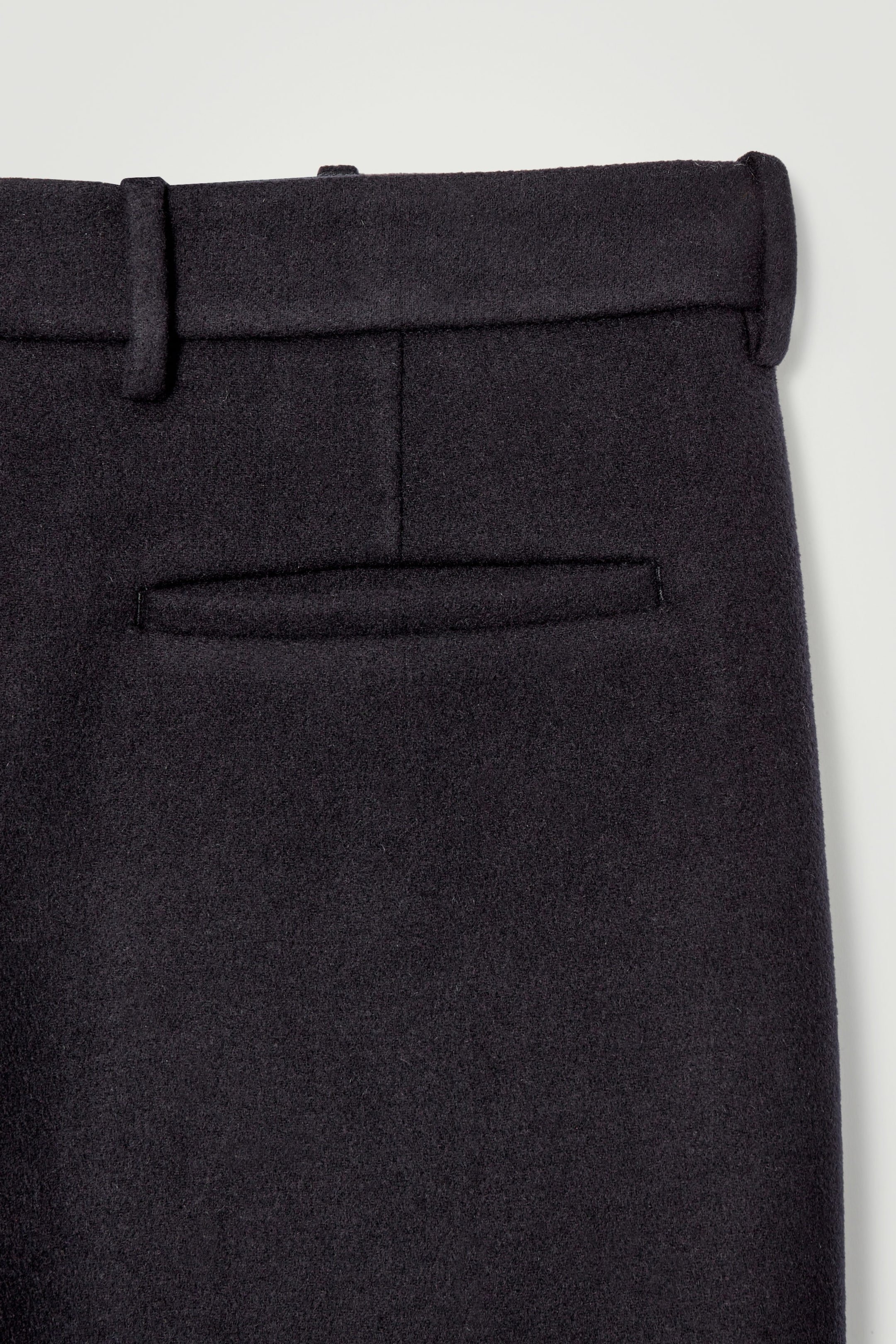 RELAXED DOUBLE-FACED WOOL TROUSERS