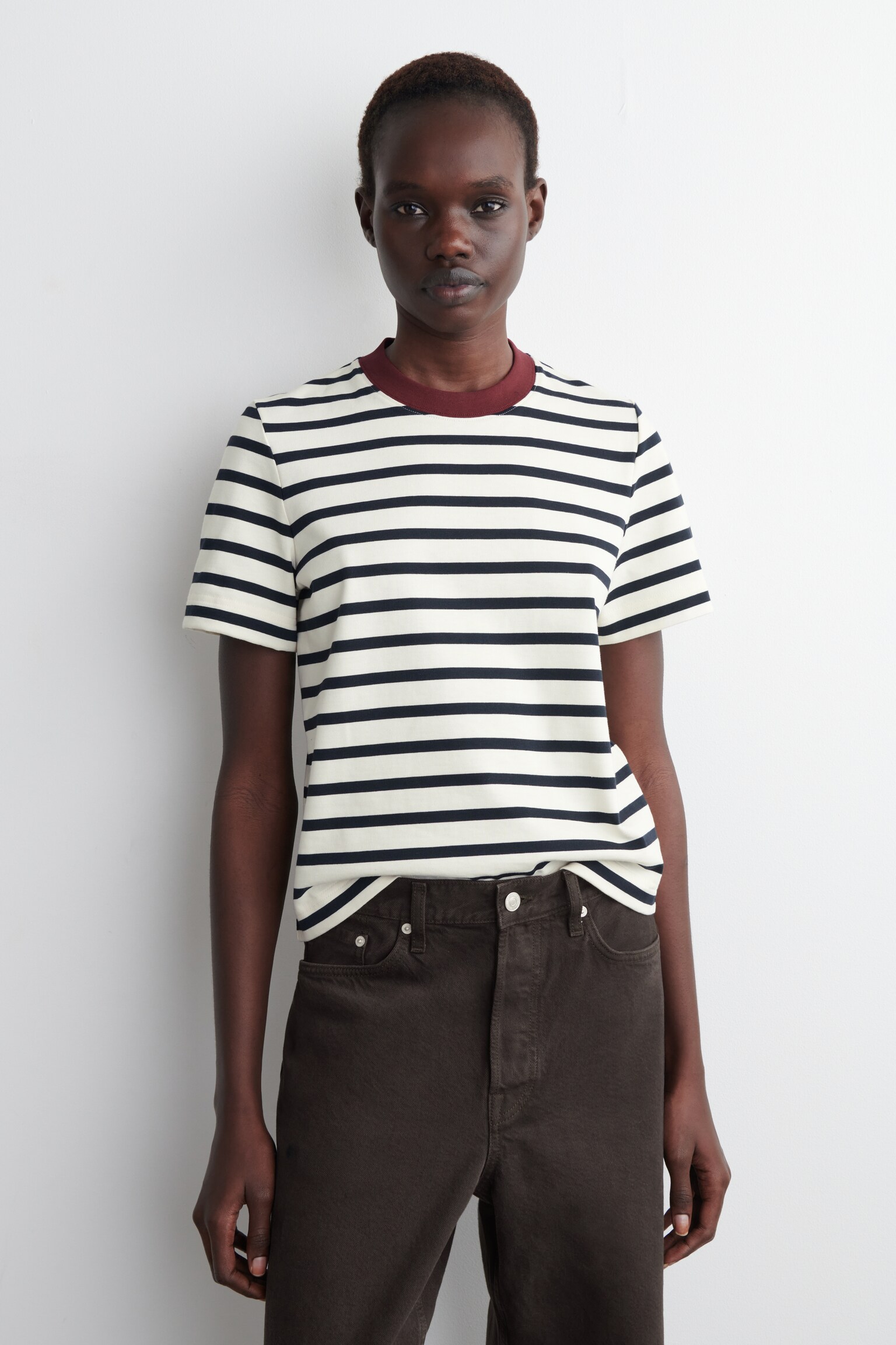 CLEAN CUT REGULAR T-SHIRT - WIT / ZWART / GESTREEPT/MARINEBLAUW/GRIJS GEMÊLEERD/ROZE / MARINEBLAUW/KHAKI/WIT / ZWART/zwart/MARINE / WIT / GESTREEPT/ANTRACIET MELANGE/WIT / BORDEAUXROOD / GESTREEPT/WIT
