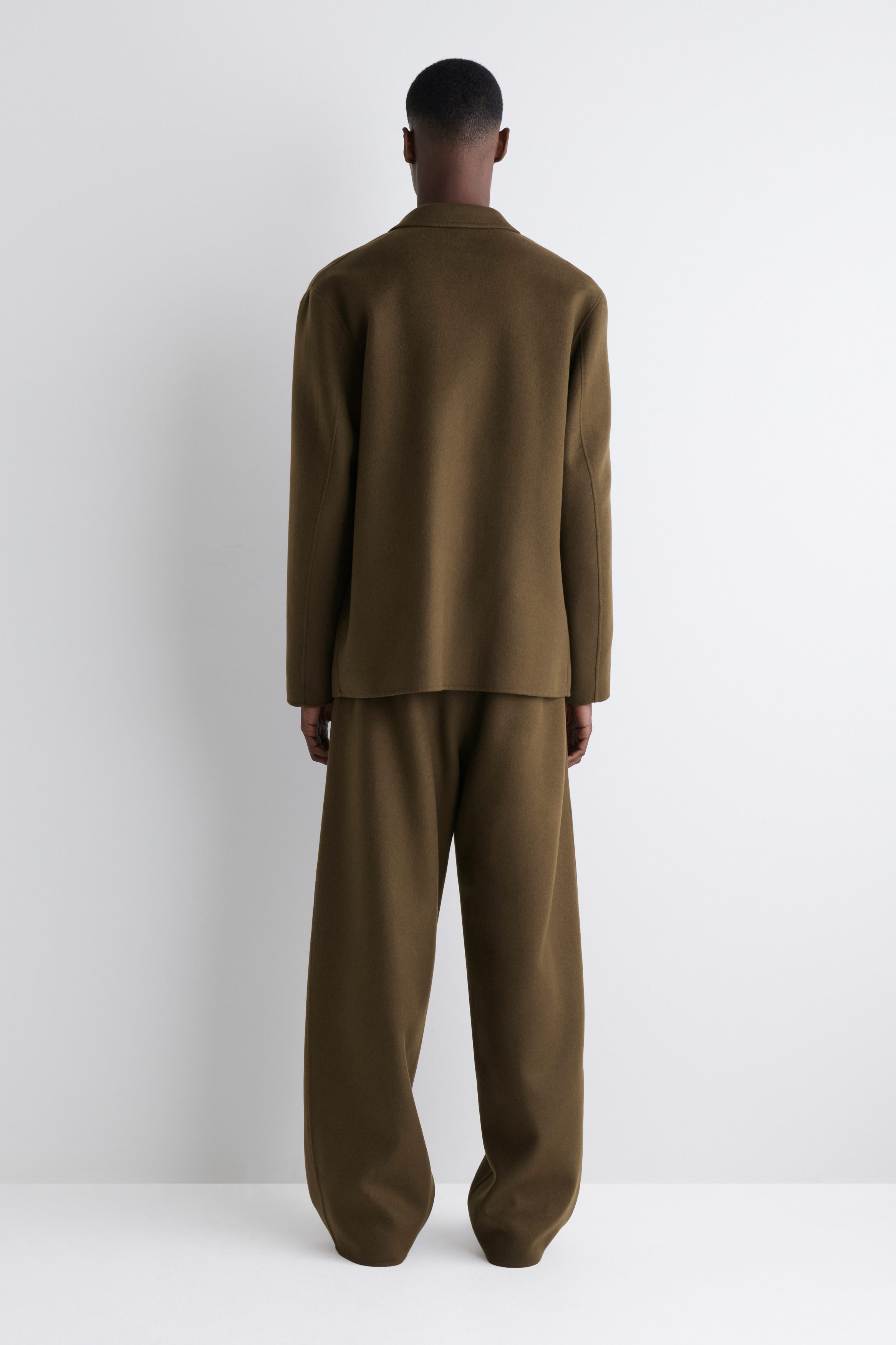 UNSTRUCTURED DOUBLE-FACED WOOL BLAZER - BROWN | COS US