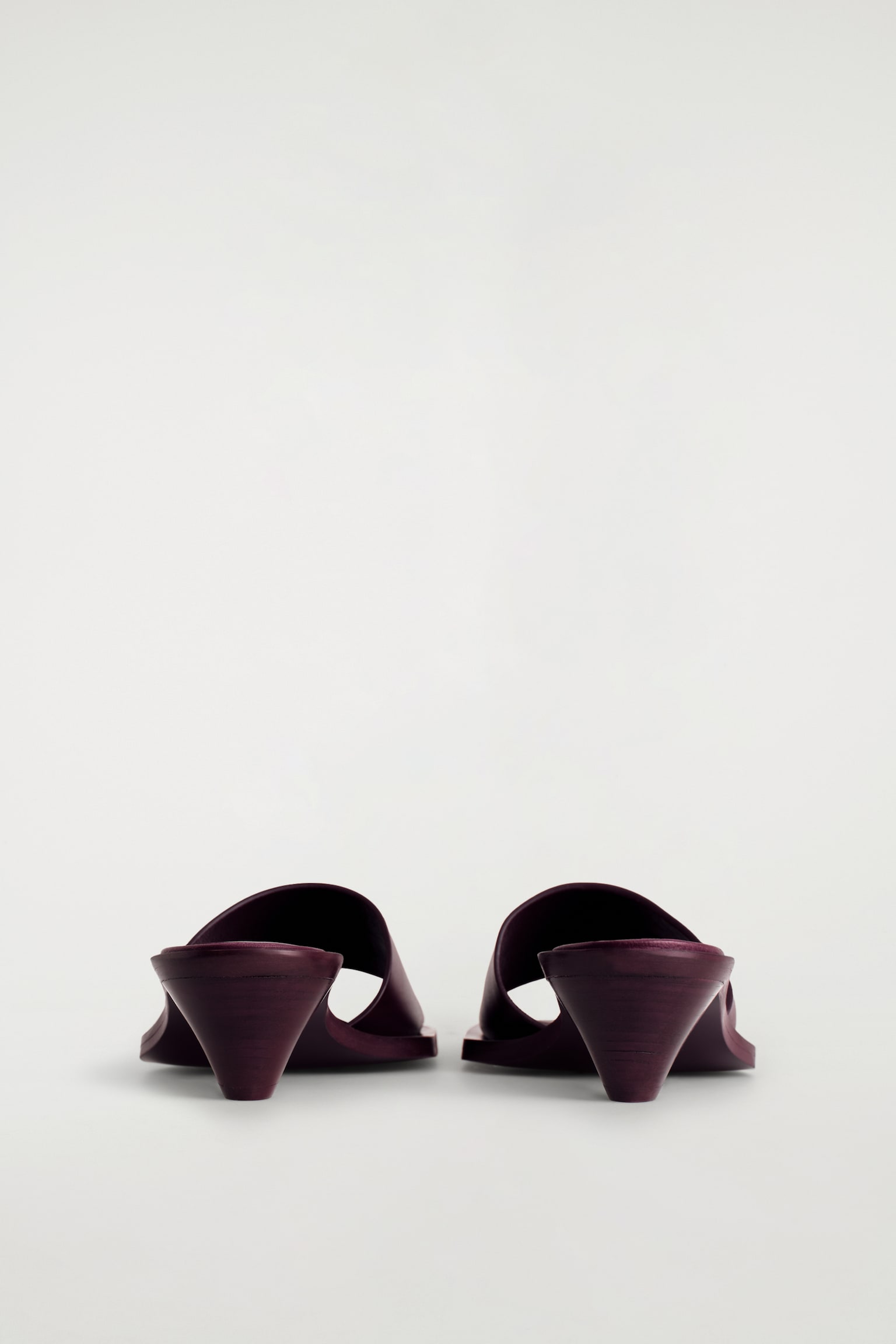 KOŽENÉ MULE S JEHLOVÝM PODPATKEM - BORDEAUX/ČERNÁ - 6