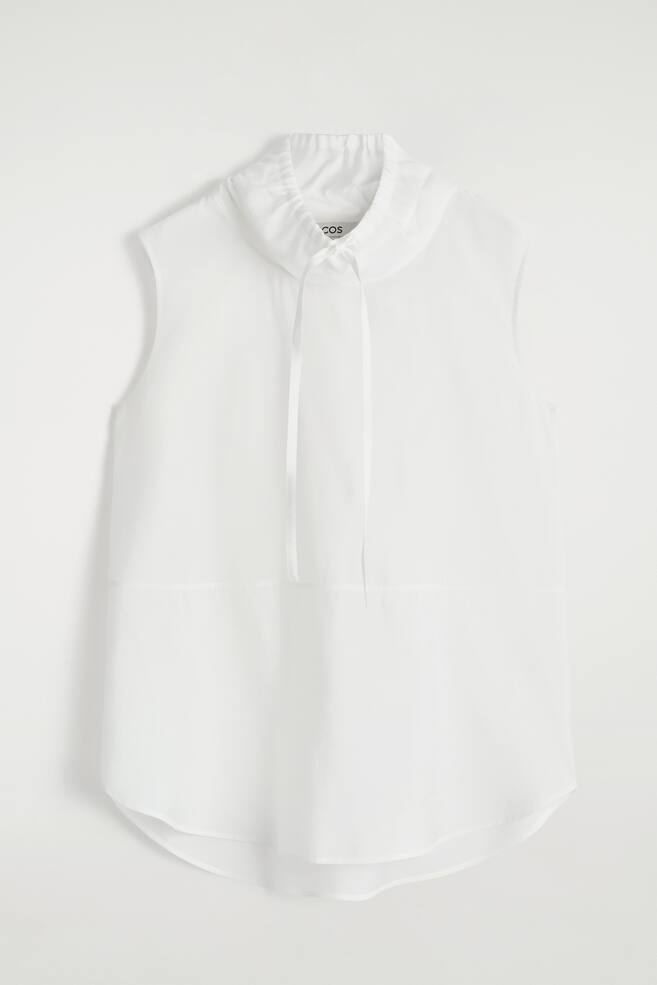 HAUT SANS MANCHES À ENCOLURE AJUSTABLE - BLANC - 1