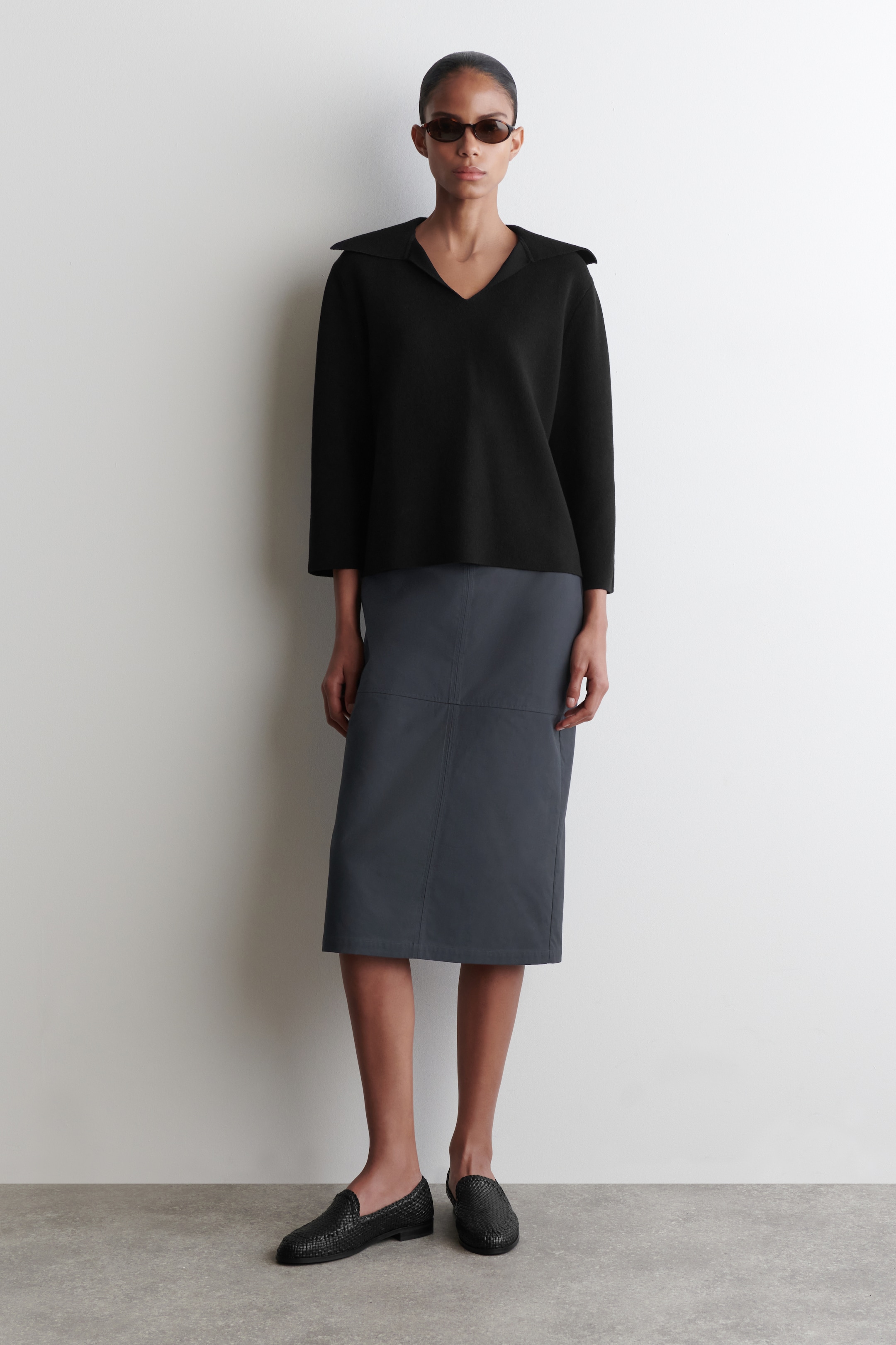 View larger image: HAND-WOVEN LEATHER LOAFERS - BLACK - Ladies | H&M GB 1