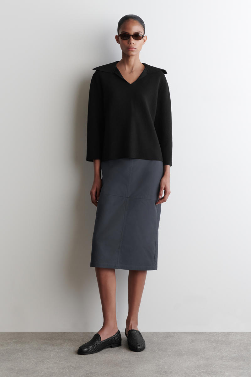 Cos Mocassini In Pelle Intrecciata A Mano In Black