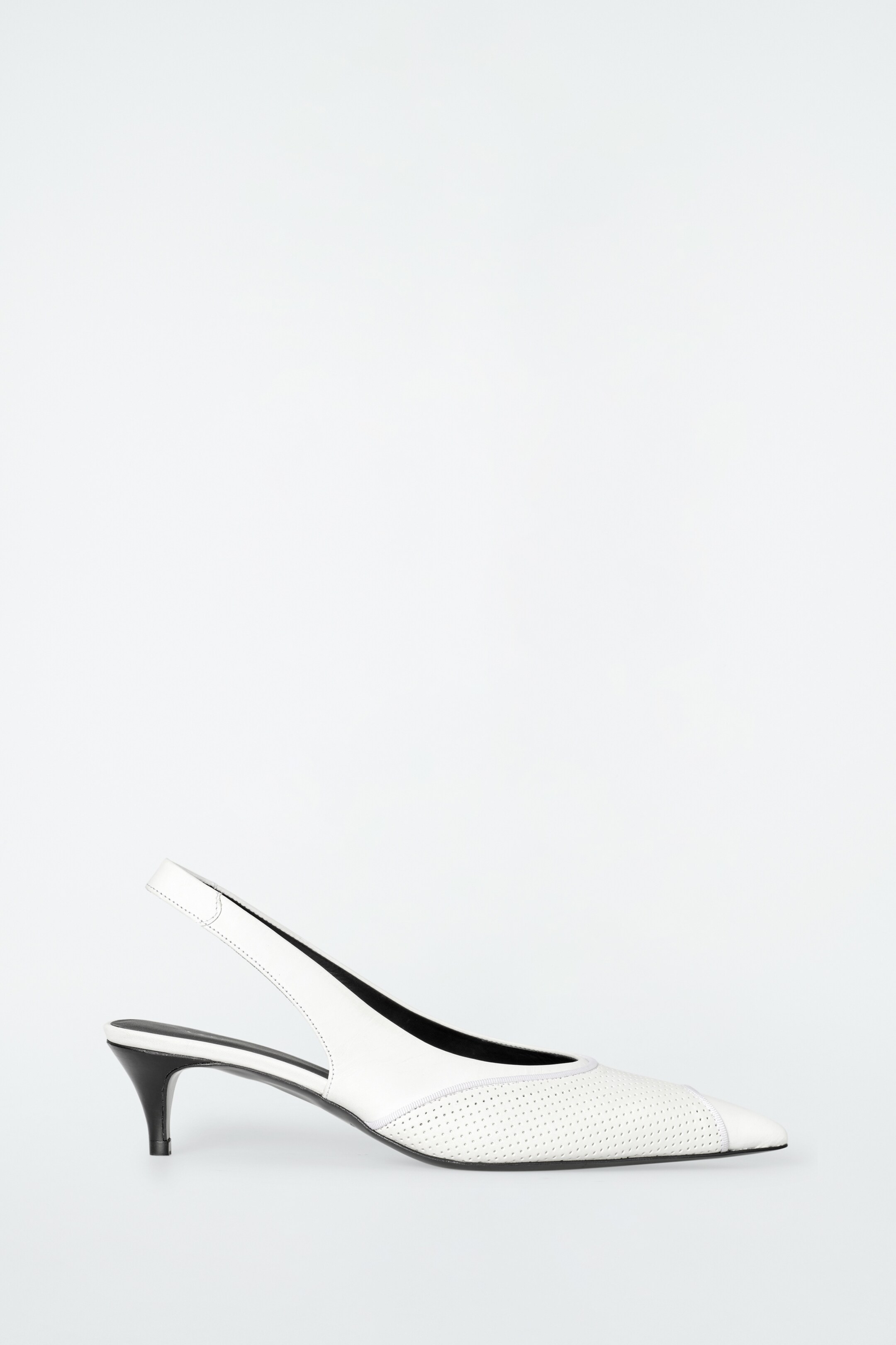 Ingrandisci l'immagine: PERFORATED LEATHER SLINGBACK HEELS - WHITE - DONNA | H&M CH 4