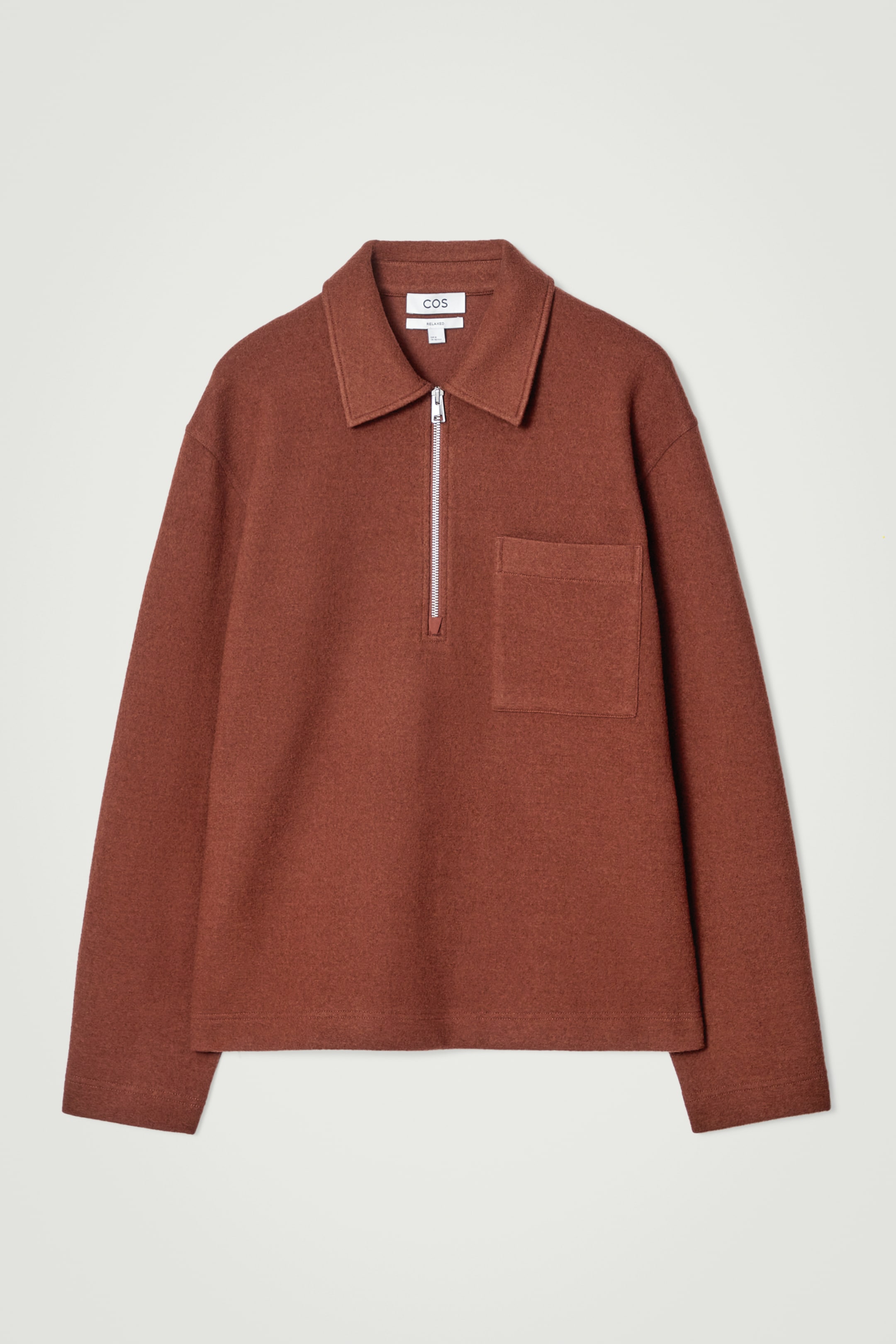 Grösseres Bild ansehen: PULLOVER AUS KOCHWOLLE MIT KURZEM REISSVERSCHLUSS - ROSTBRAUN - HERREN | H&M CH 8
