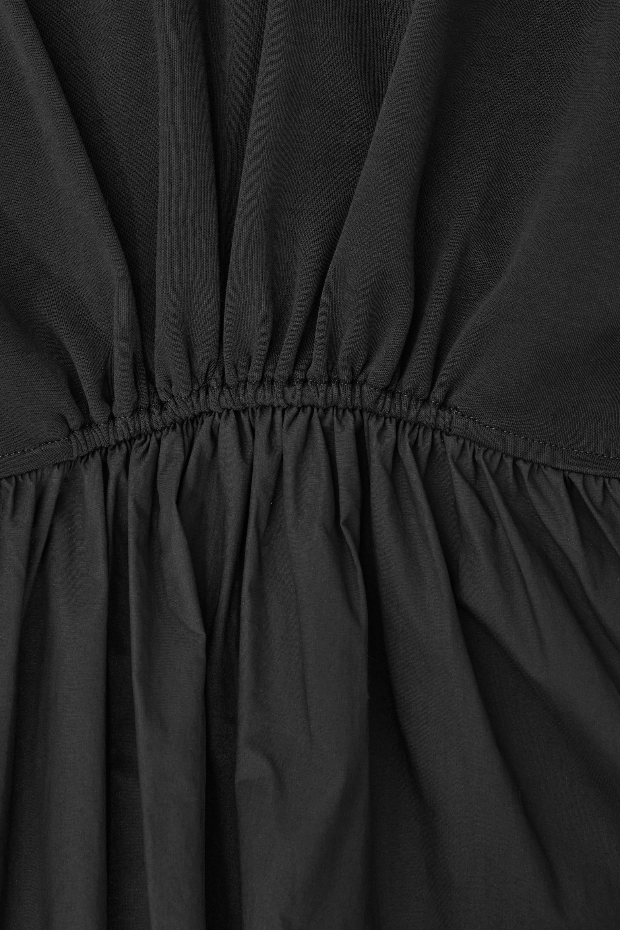 View larger image: ASYMMETRIC GATHERED-WAIST MIDI DRESS - BLACK - Ladies | H&M GB 2