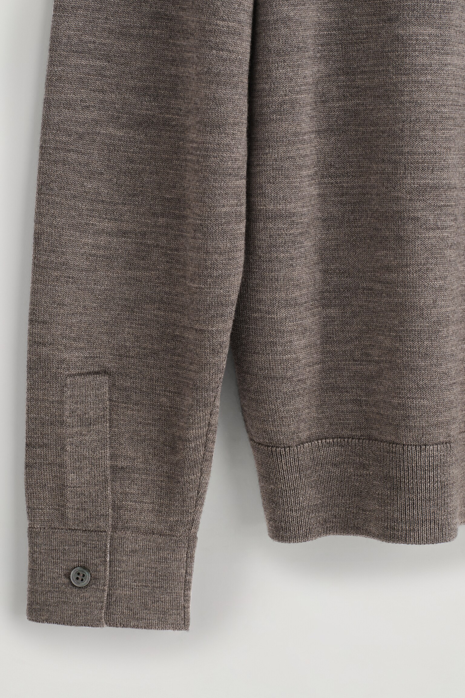 POLO EN MAILLE DE MÉRINOS - GRIS CHINÉ - 8