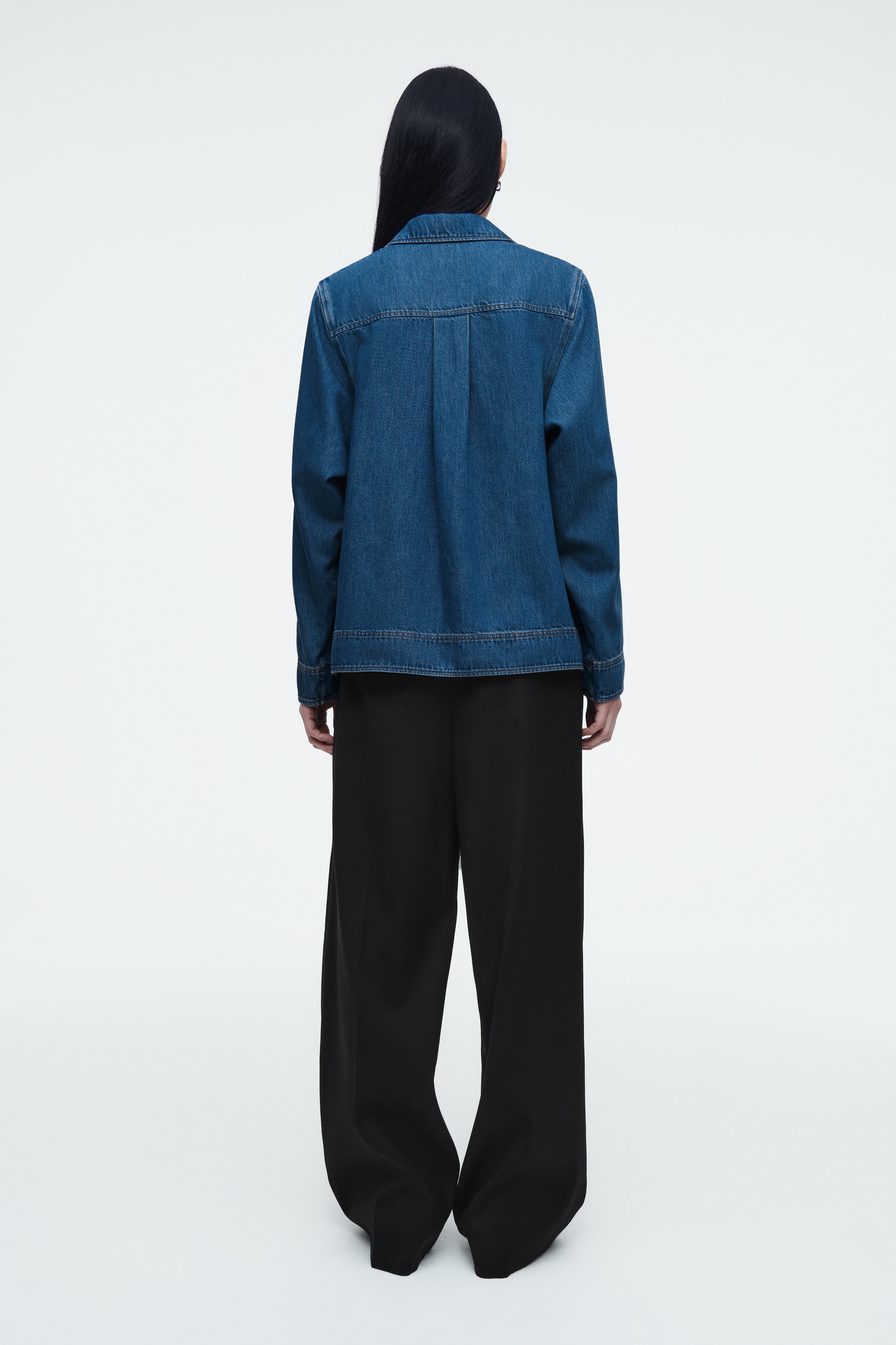 Agrandir l'image: BLOUSE DEMI-ZIPPÉE EN DENIM - BLEU - FEMME | H&M FR 5
