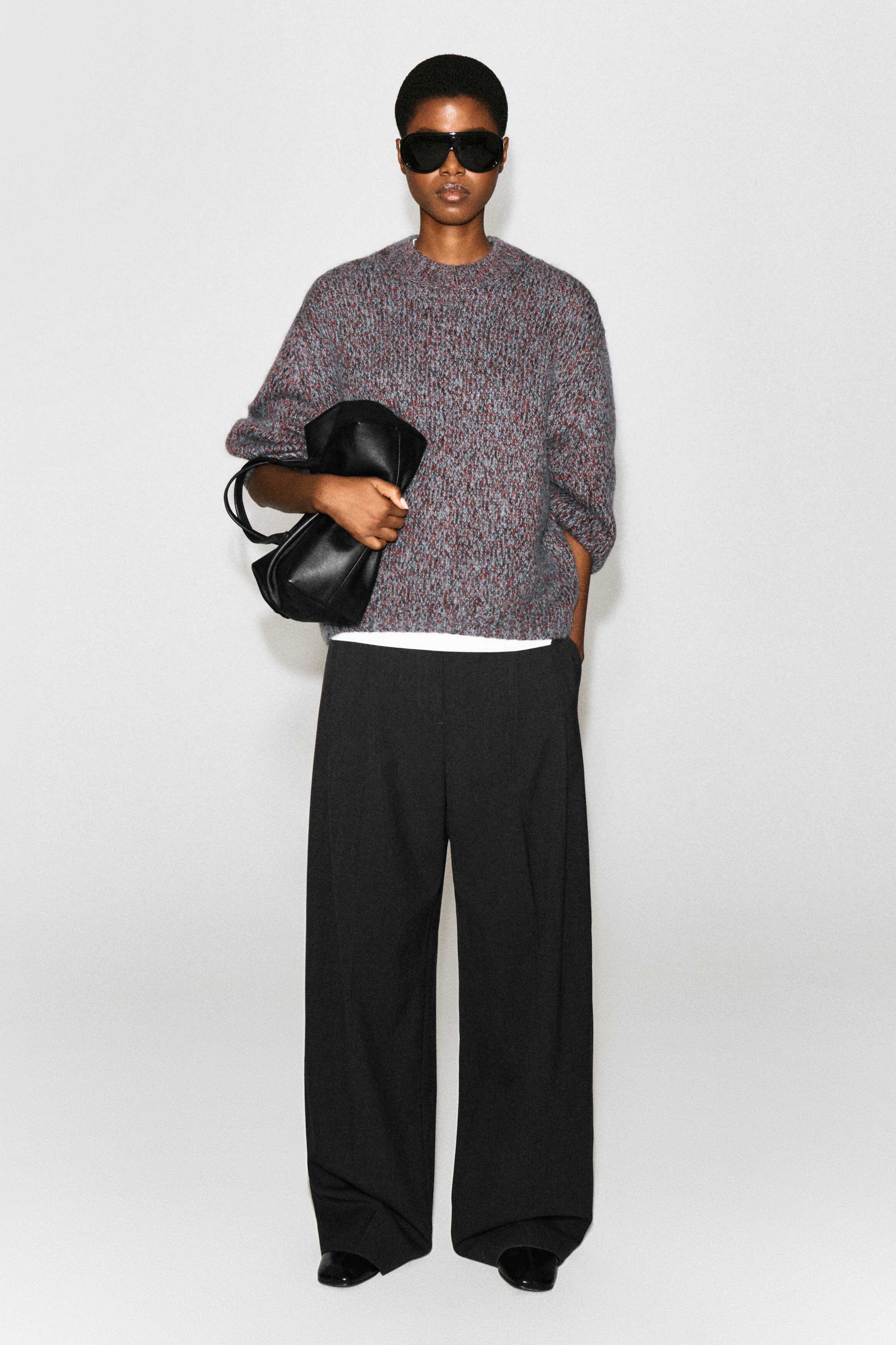 TRI-TONE WOOL-MOHAIR SWEATER - thumbnail 2