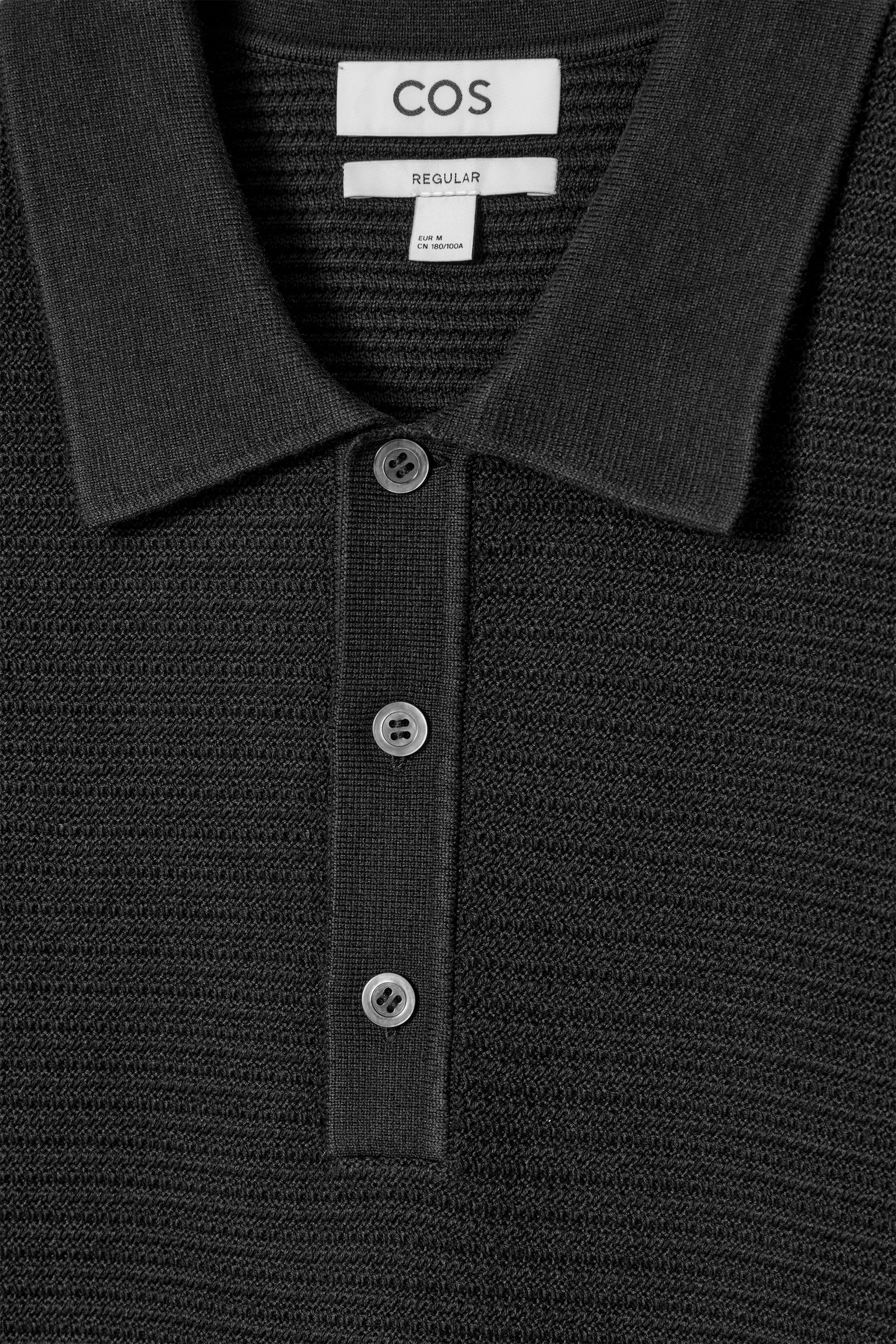 POLO DE ALGODÓN PUNTO CON TEXTURA - NEGRO/BLANCO/VERDE/AZUL MARINO/TOPO - 7
