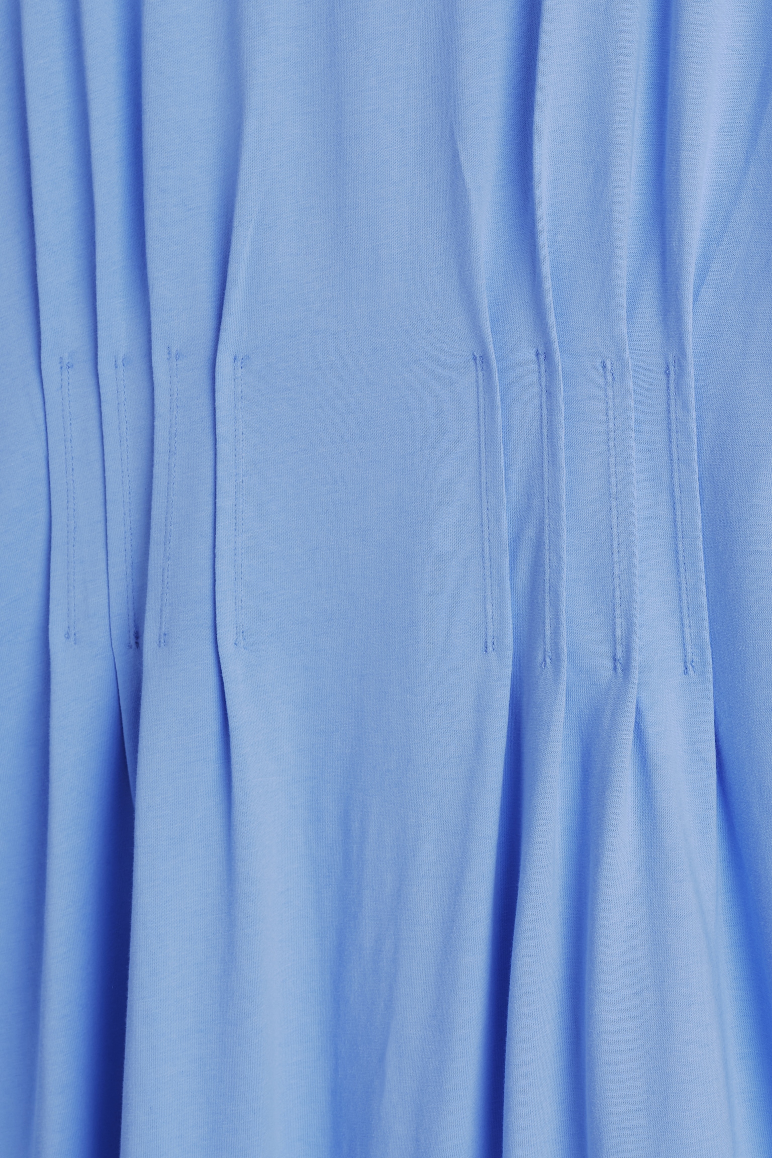 VESTIDO DE ALGODÓN CON DETALLES PLISADOS - AZUL CLARO/AZUL MARINO - 3