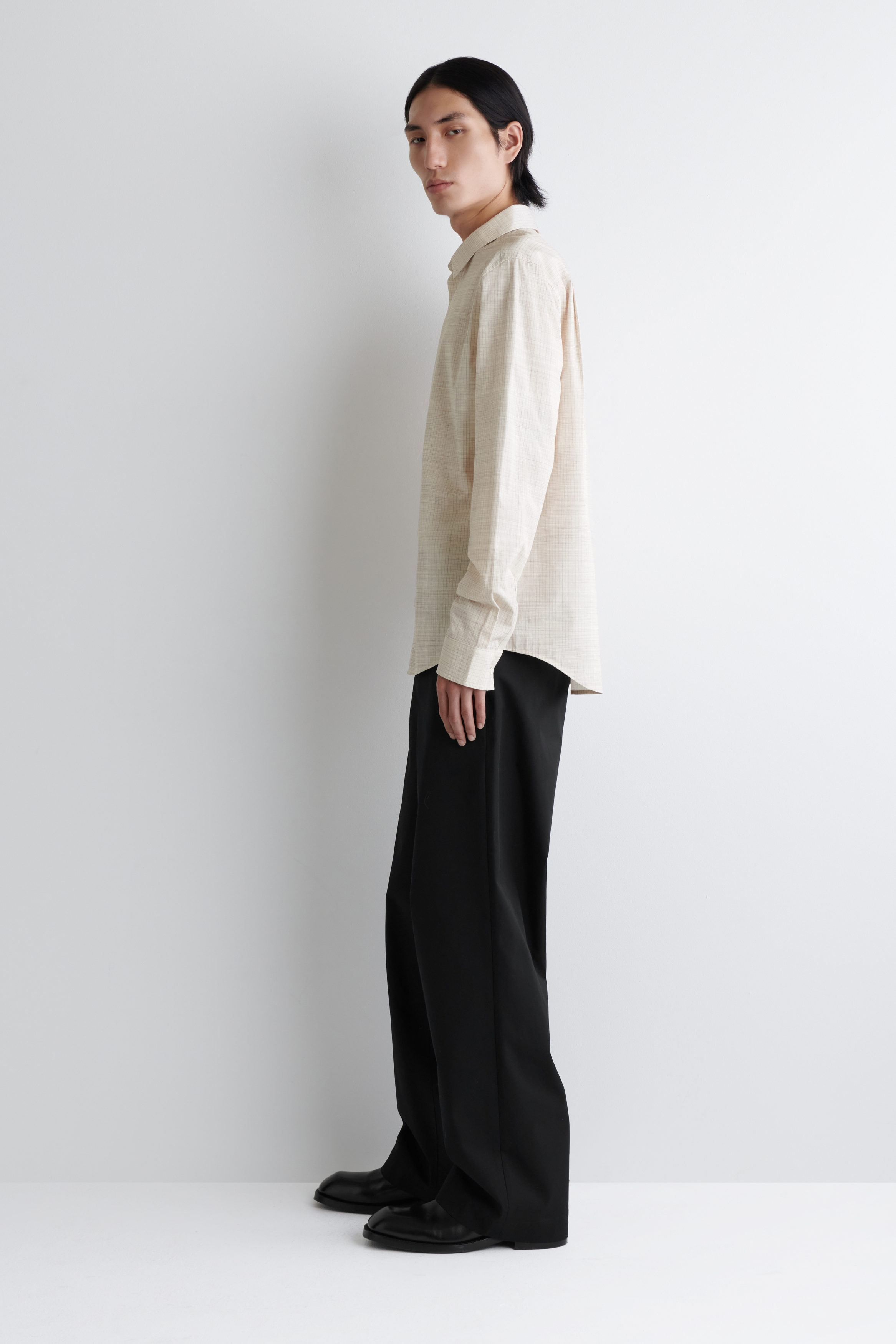 トップス W broadcloth trad check shirt OVY KAJA W broadcloth trad check shirt OVY KAJA