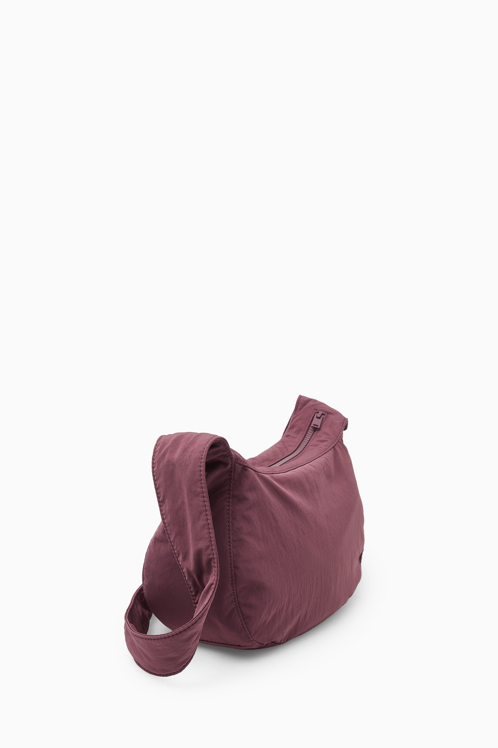 CROSSBODY SADDLE BAG - NYLON - DARK BURGUNDY | COS