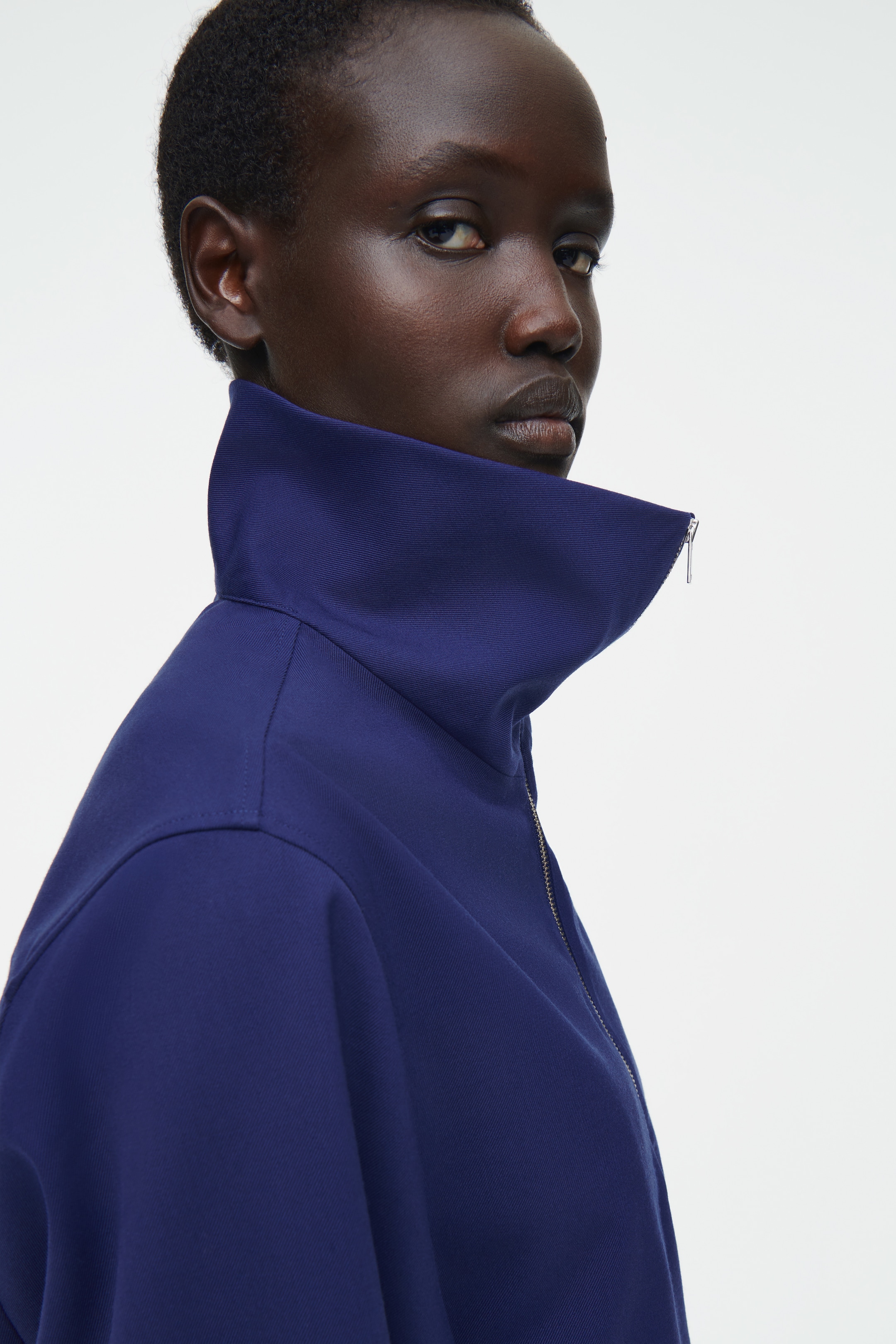 Agrandir l'image: BLOUSE DEMI-ZIPPÉE EN LAINE MÉLANGÉE - BLEU - FEMME | H&M FR 4