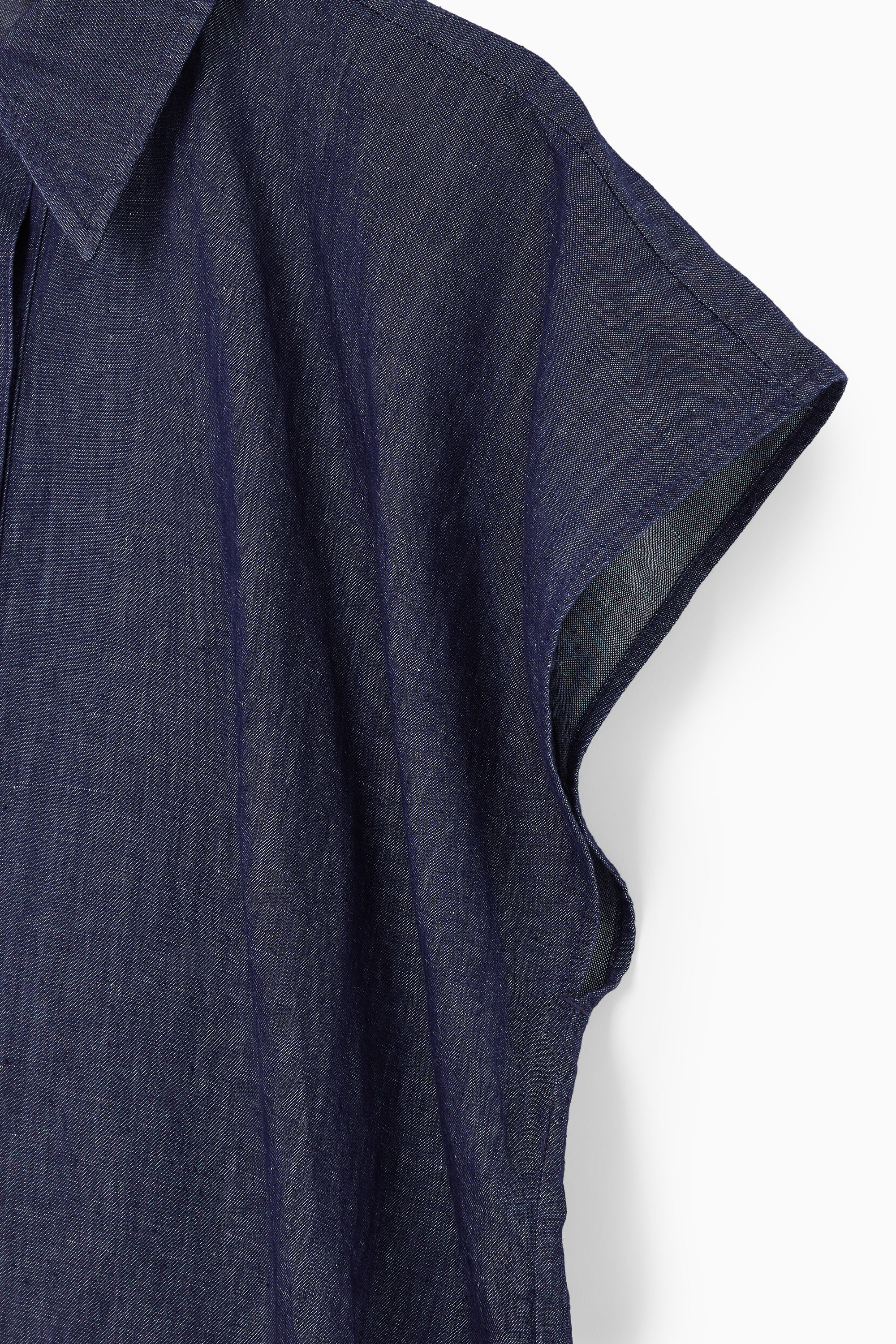 OVERSIZED DENIM MIDI SHIRT DRESS - INDIGO | COS