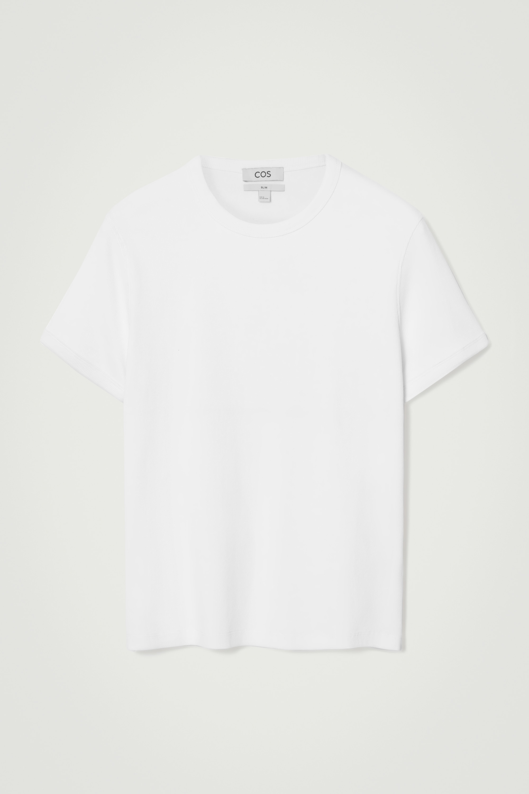 SLIM RIBBED COTTON T-SHIRT - WHITE/BLACK/CHARCOAL/DARK KHAKI/LIGHT GREY/KHAKI/NAVY