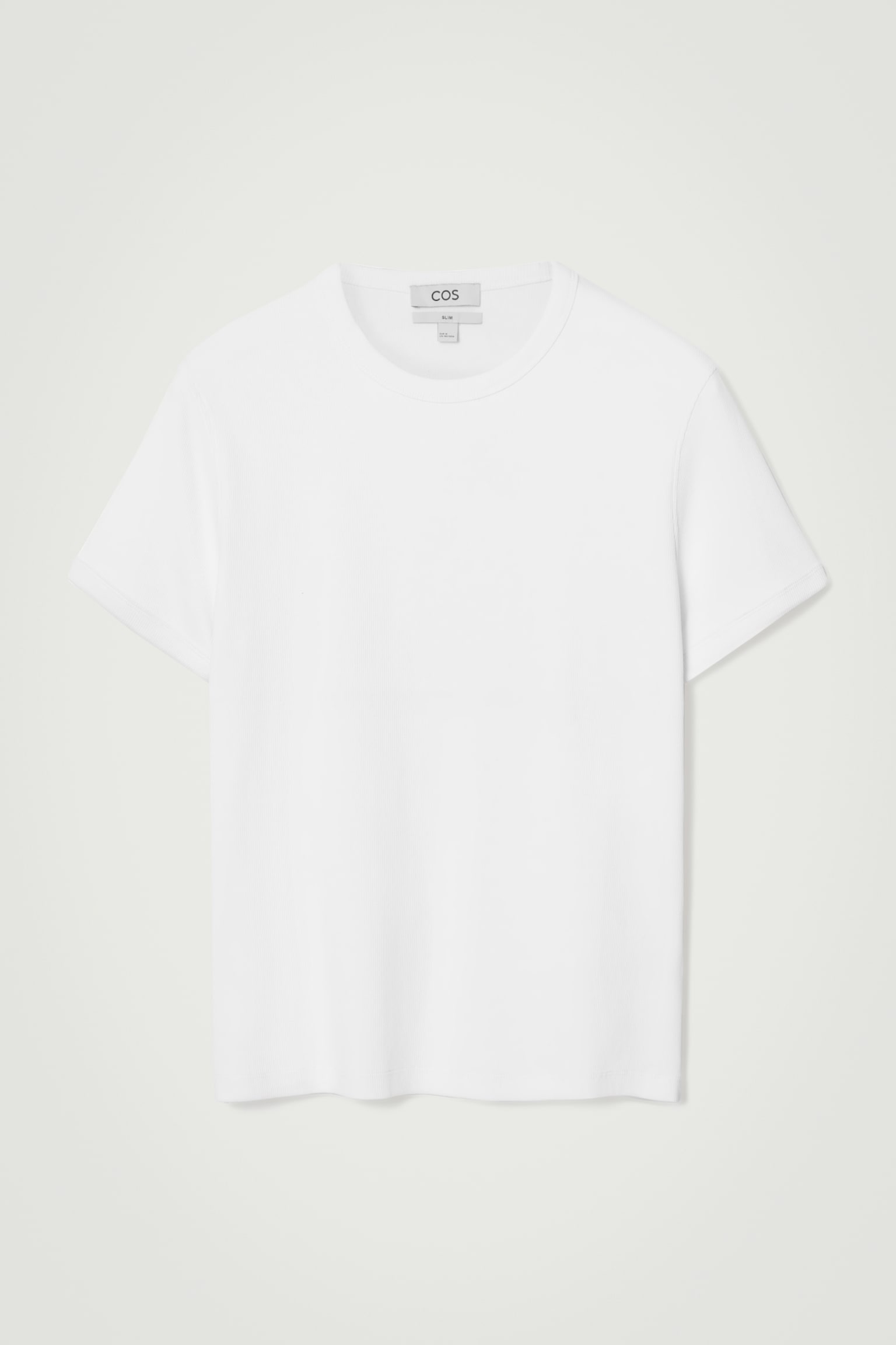 SLIM RIBBED COTTON T-SHIRT - WHITE/NAVY/LIGHT GREY/KHAKI/BLACK/CHARCOAL/DARK MOLE - 2