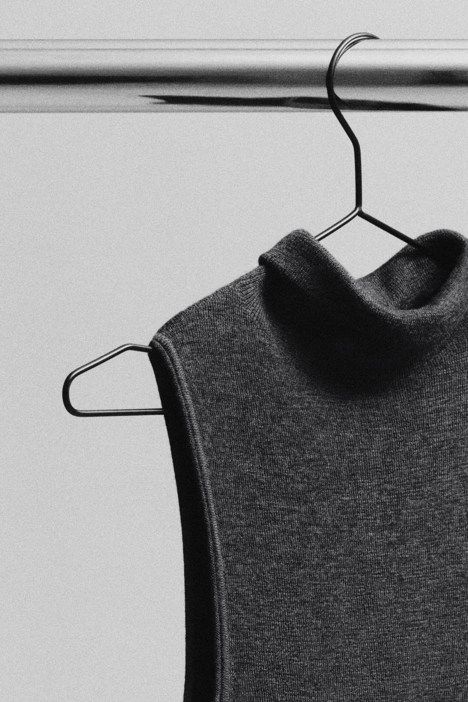 TOP A COLLO ALTO IN LANA MERINO SENZA CUCITURE - ANTRACITE MÉLANGE - 7