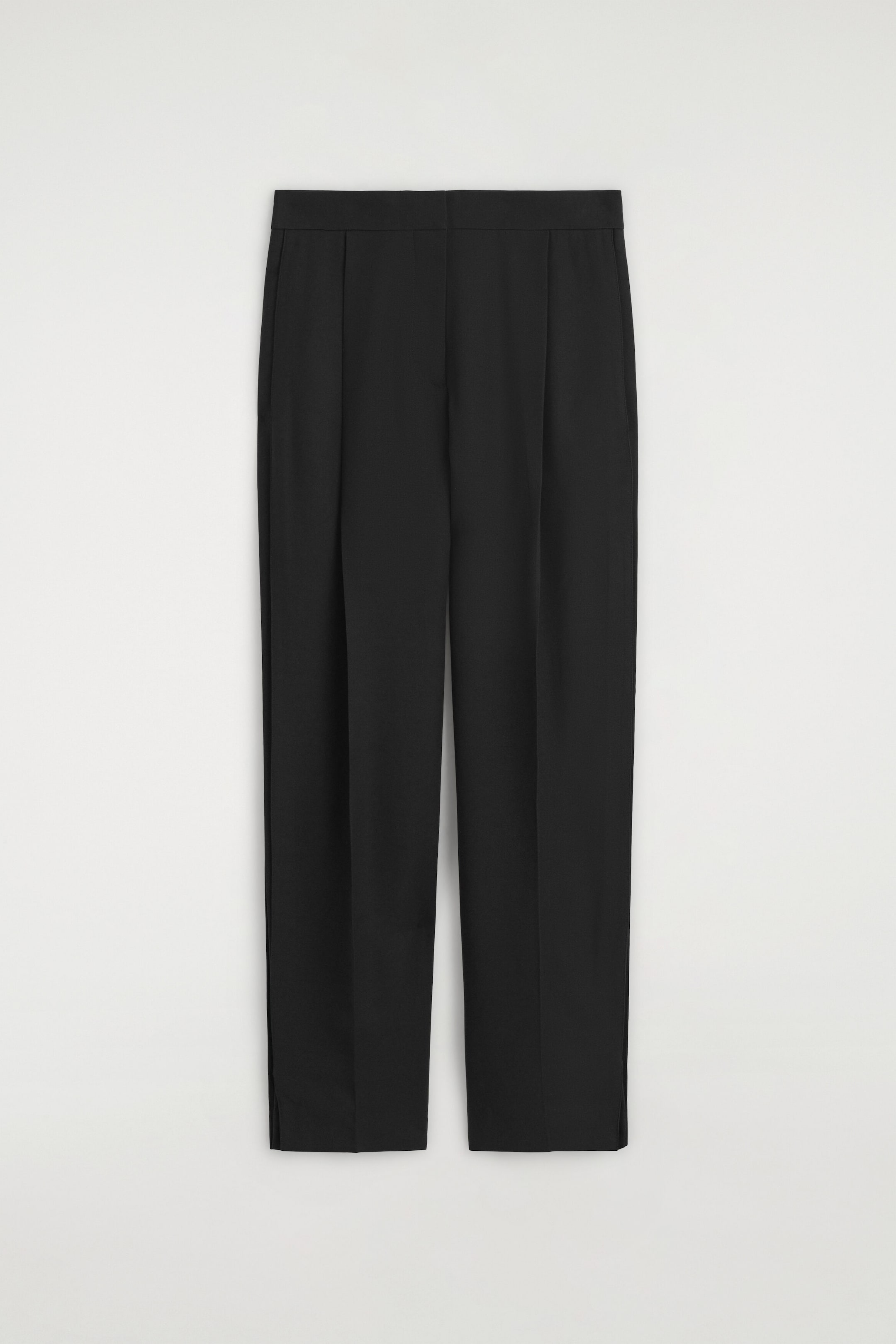 Pantalon droit à panneaux plissés