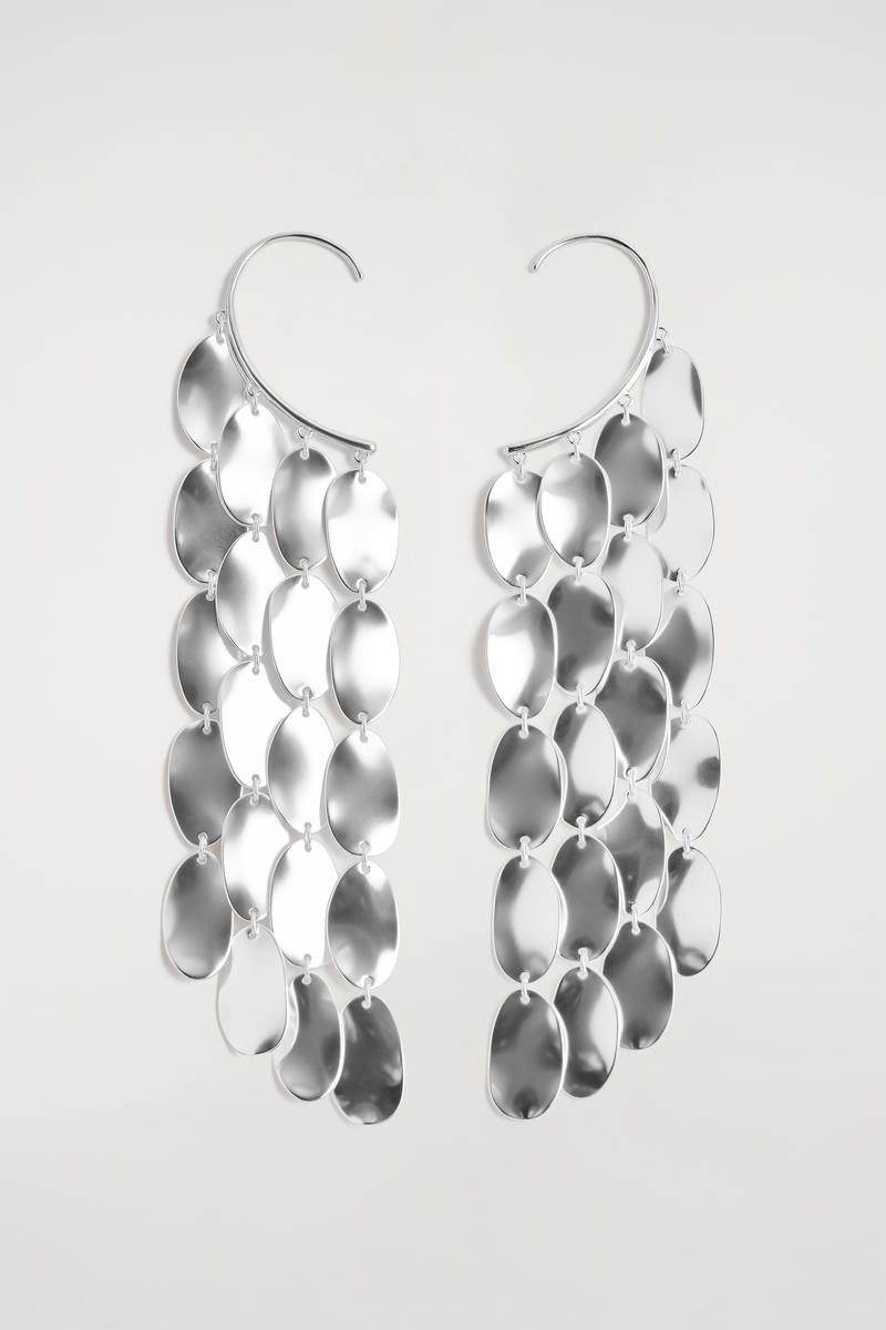 Cos Chainmail Ear Cuffs In Gray