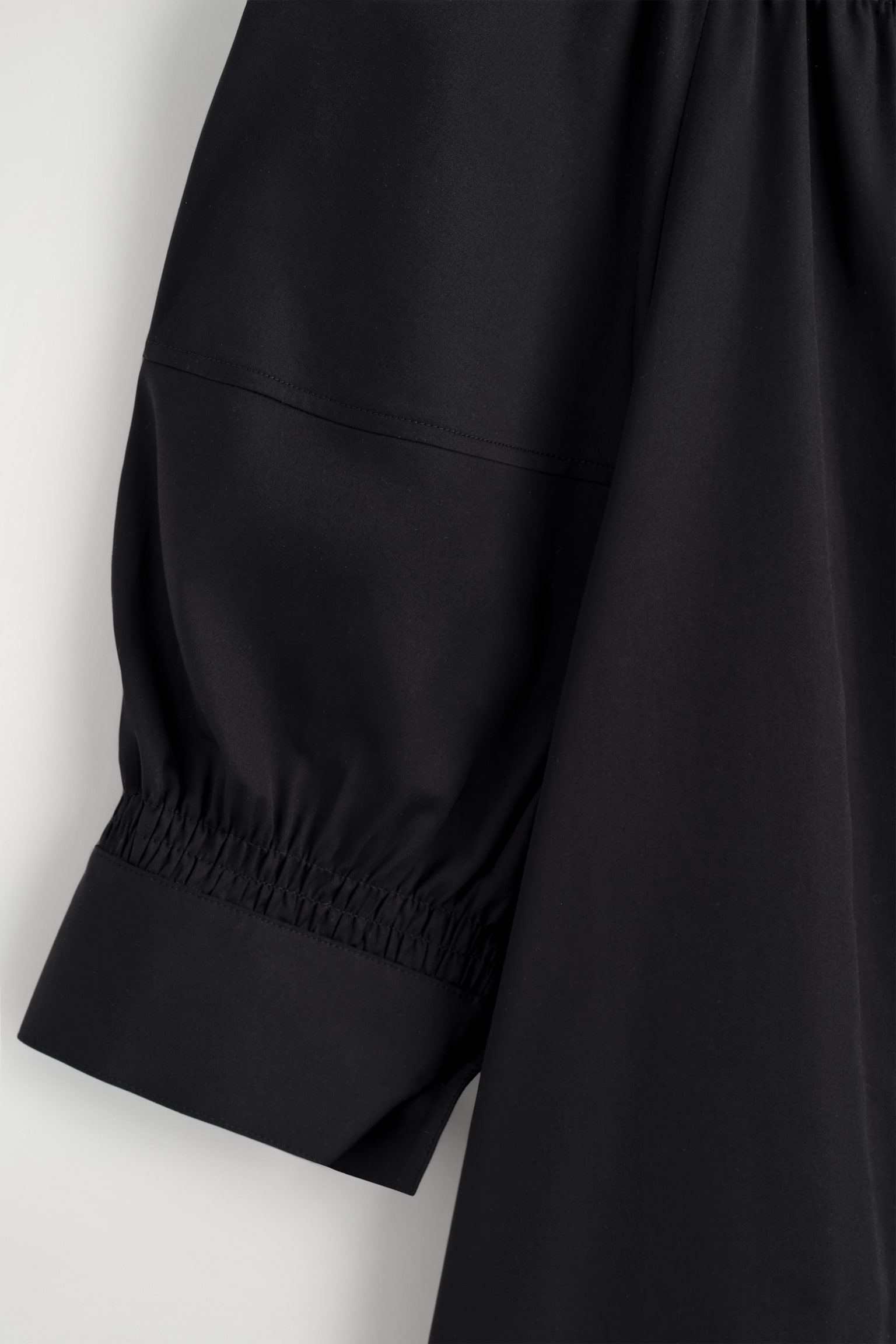 CHEMISIER CON MANICHE A SBUFFO - NERO - 6