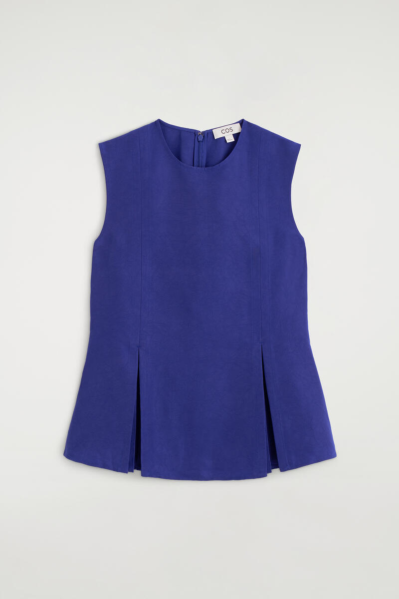 Pleated Peplum Top