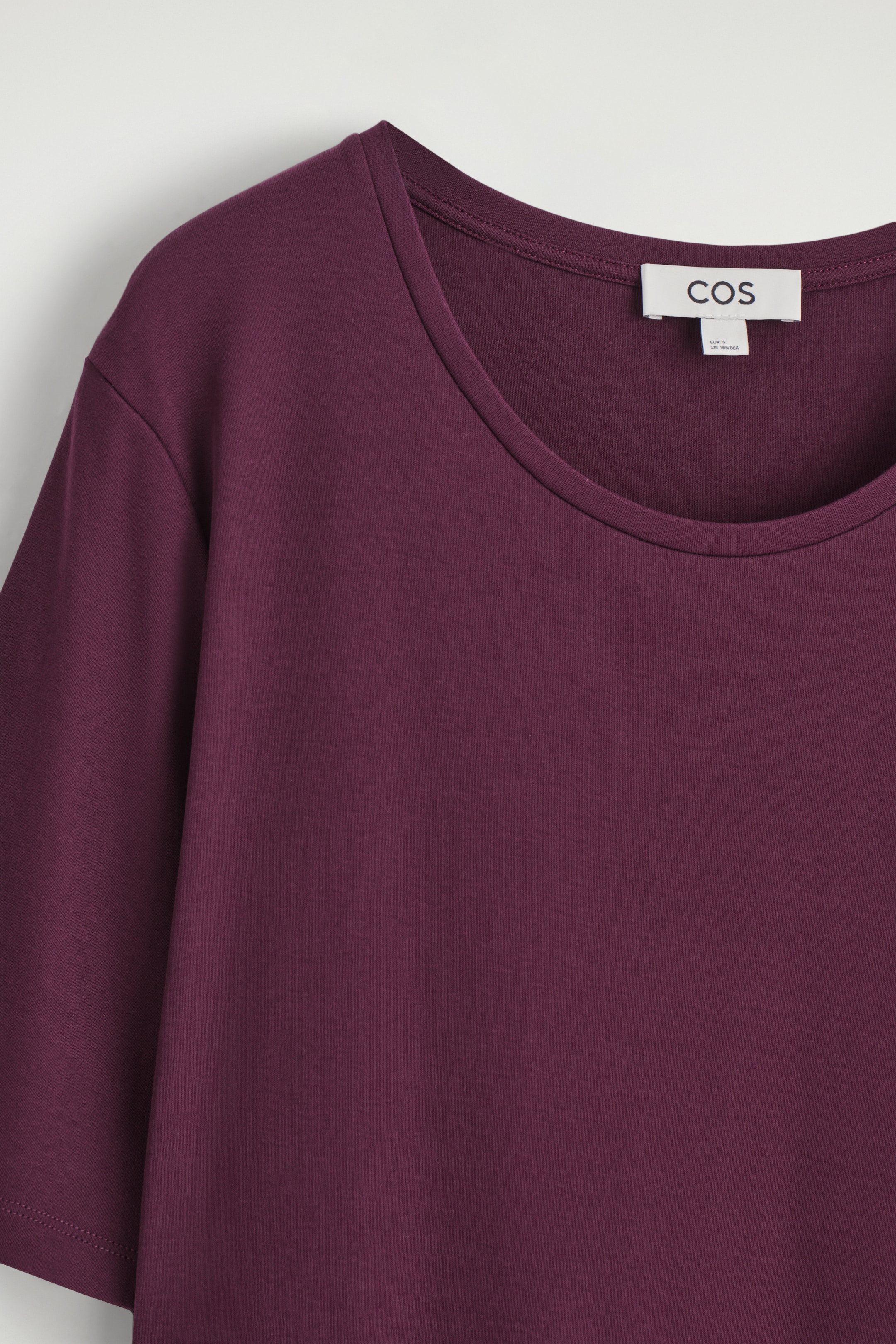 Agrandir l'image: ROBE MIDI DRAPÉE EN COTON - BORDEAUX - FEMME | H&M CH 7