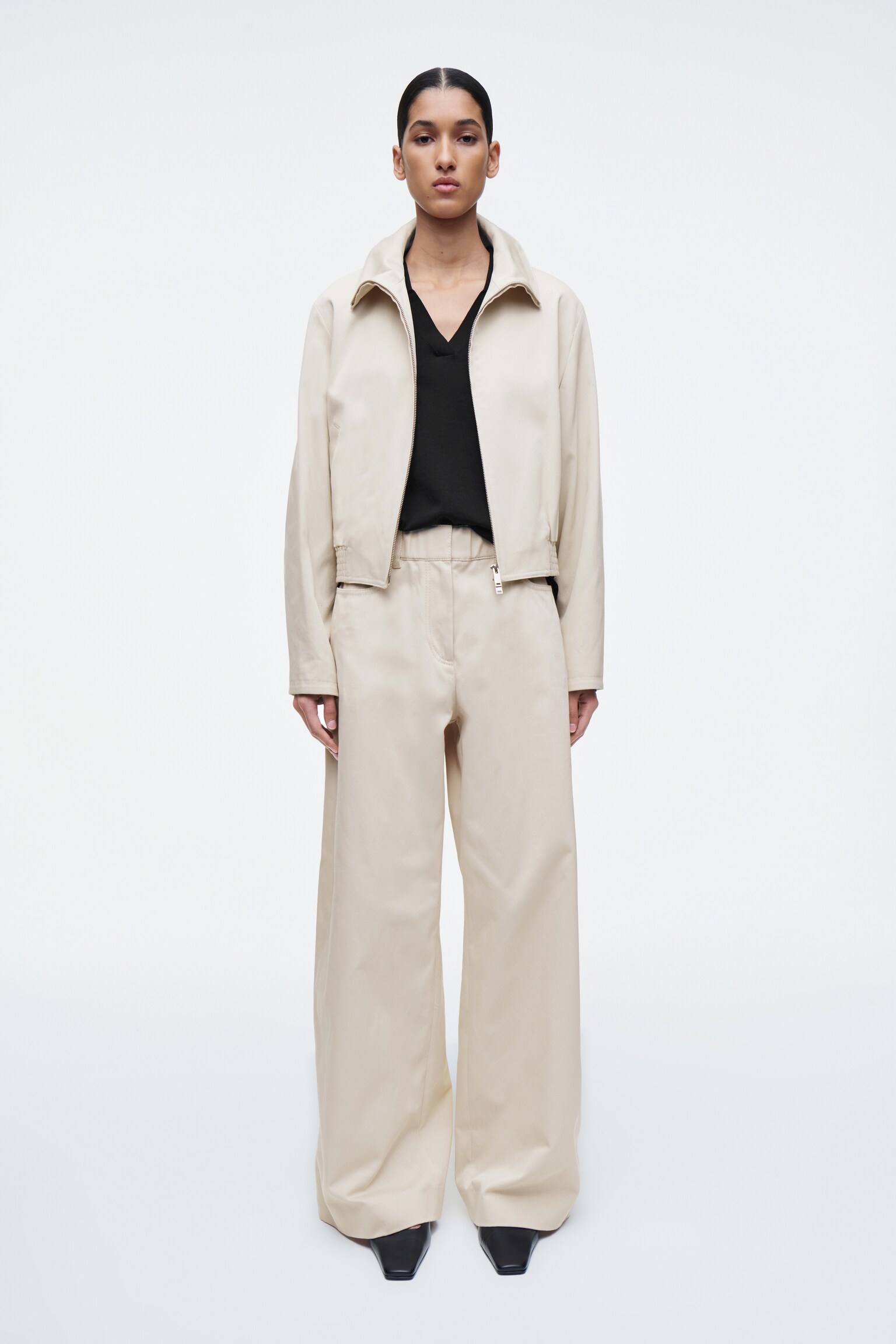 POLO DE SEDA DE MANGA LARGA - NEGRO/AZUL MARINO/A RAYAS - 5