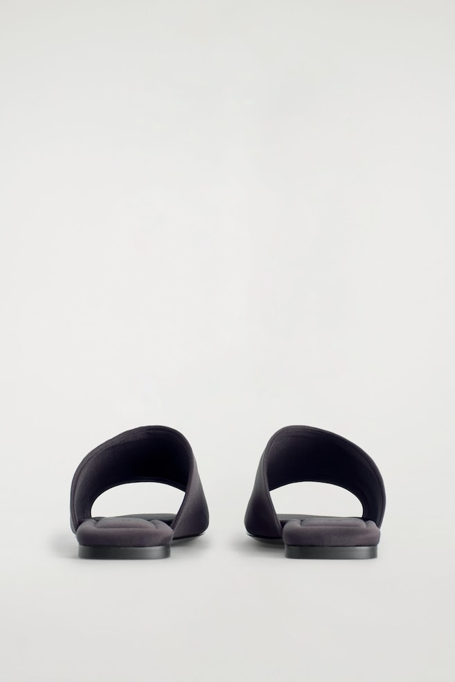 SCUBA SQUARE-TOE MULES — BROWN