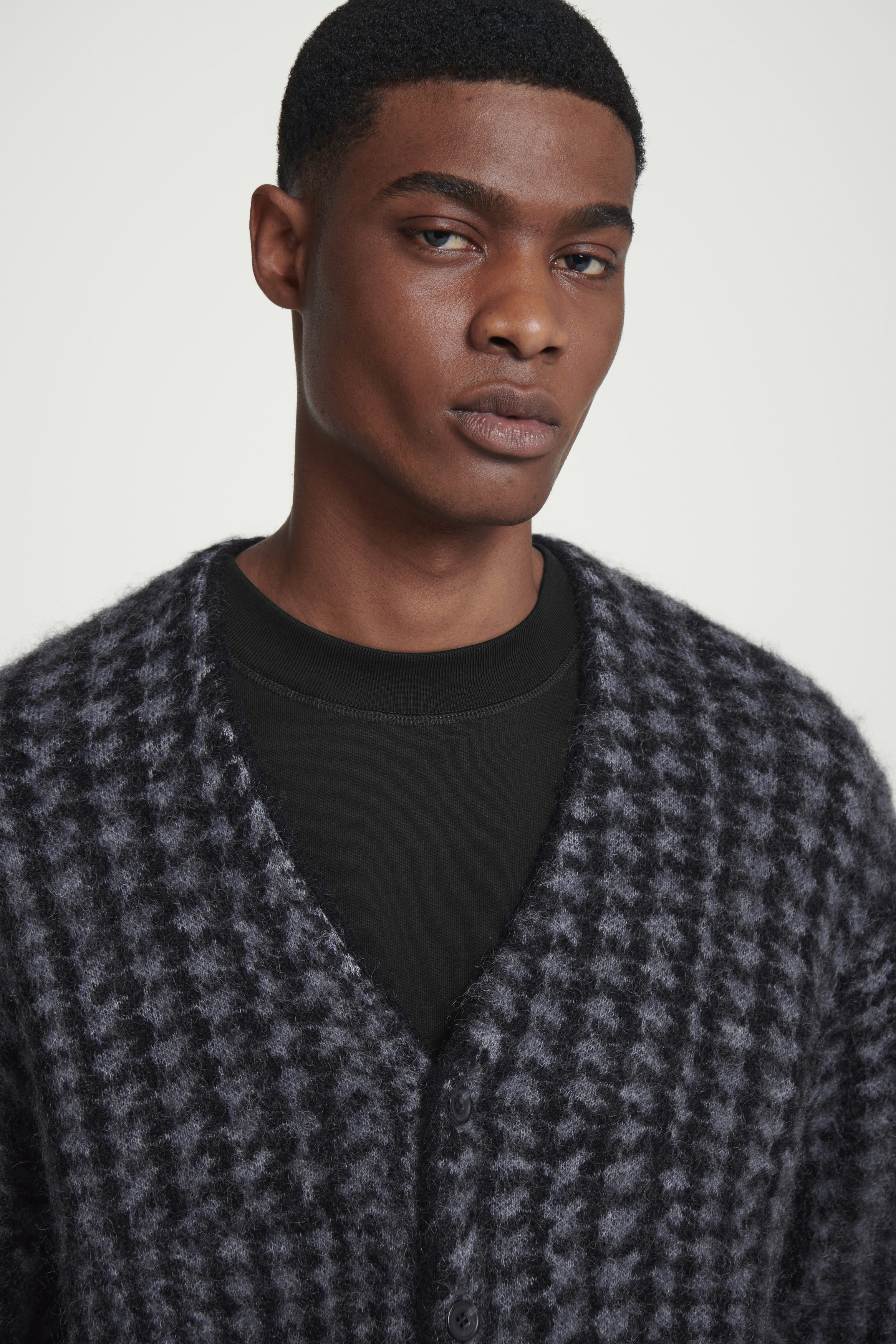 その他 TEN MOHAIR CARDIGAN BLACK S Livin' That Life Mohair Cardigan - Black/combo | Fashion Nova