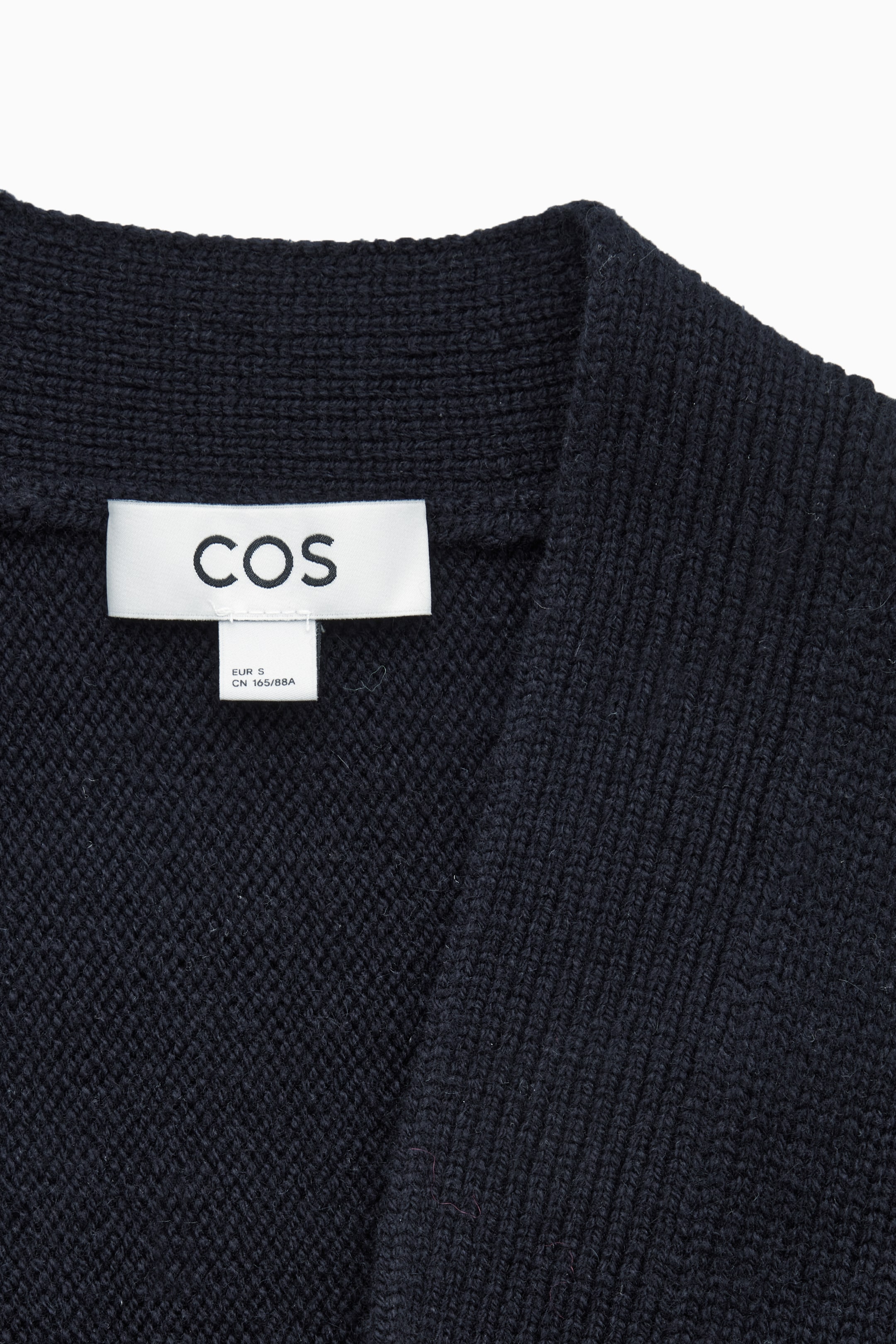View larger image: BELTED CASHMERE-BLEND WRAP CARDIGAN - DARK NAVY - Ladies | H&M GB 2