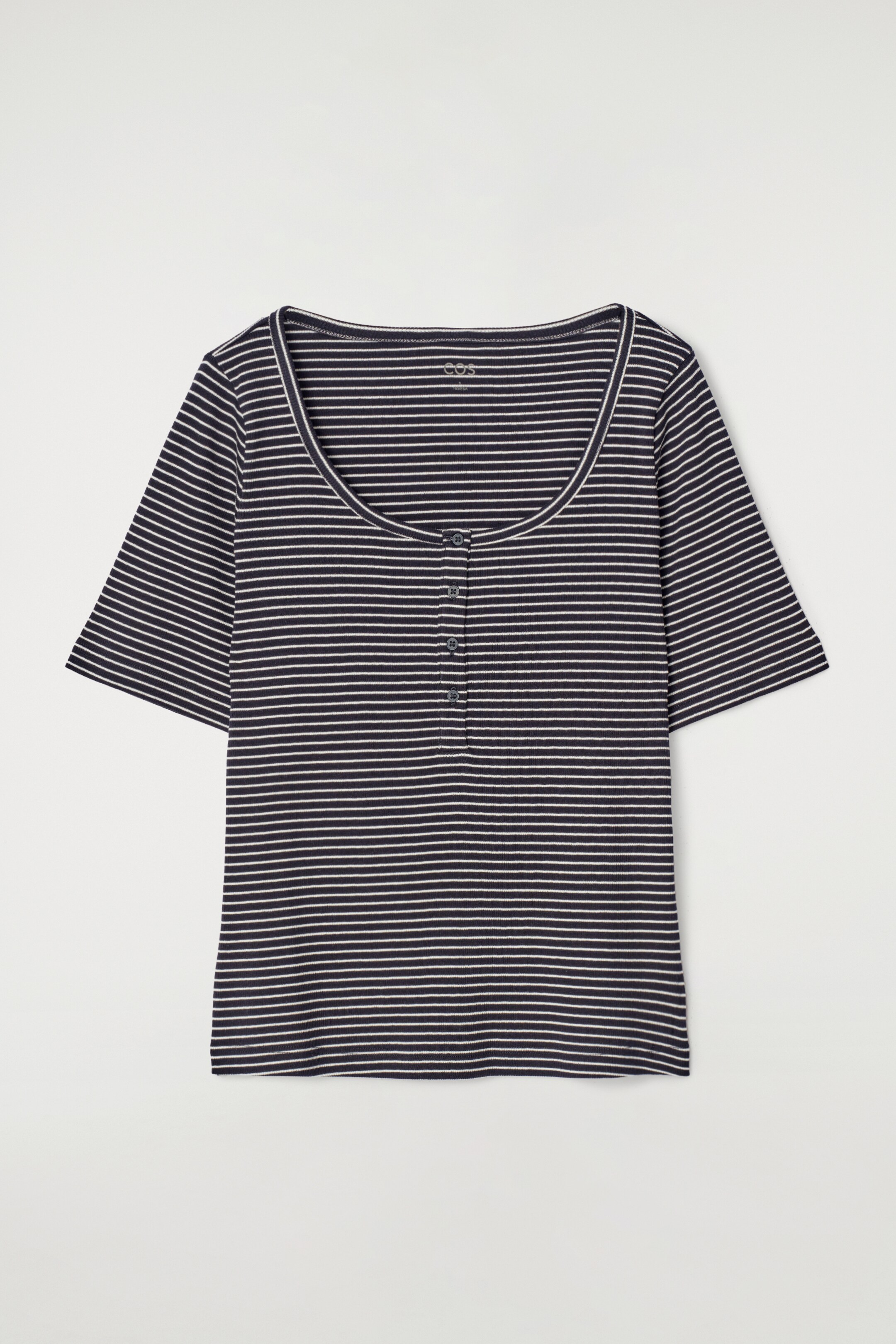 Vezi imaginea mai mare: TRICOU HENLEY RIBBING - BLEUMARIN / CU DUNGI - FEMEI | H&M RO 4