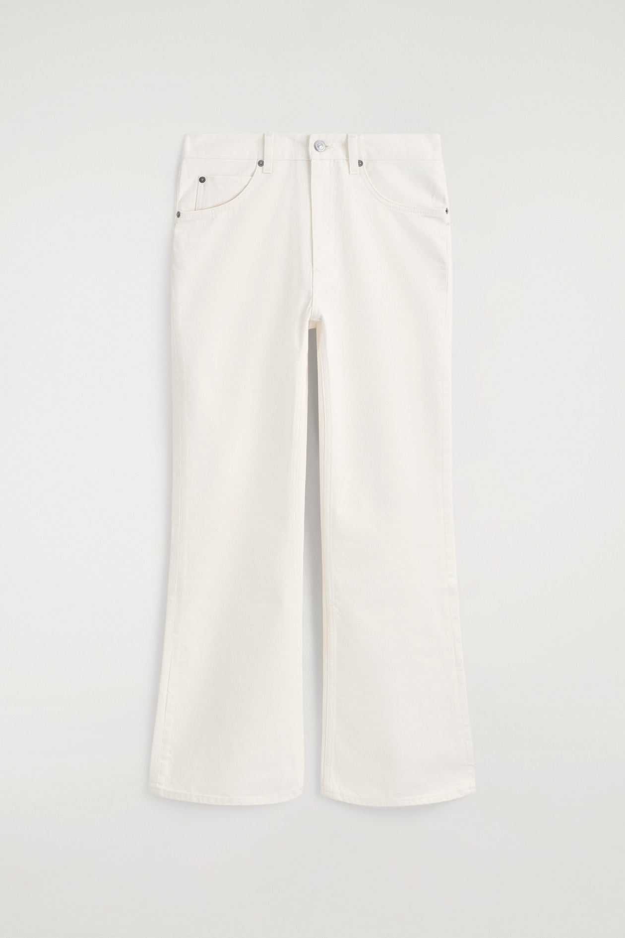 VALLEY CROPPED BOOTCUT JEANS — WHITE