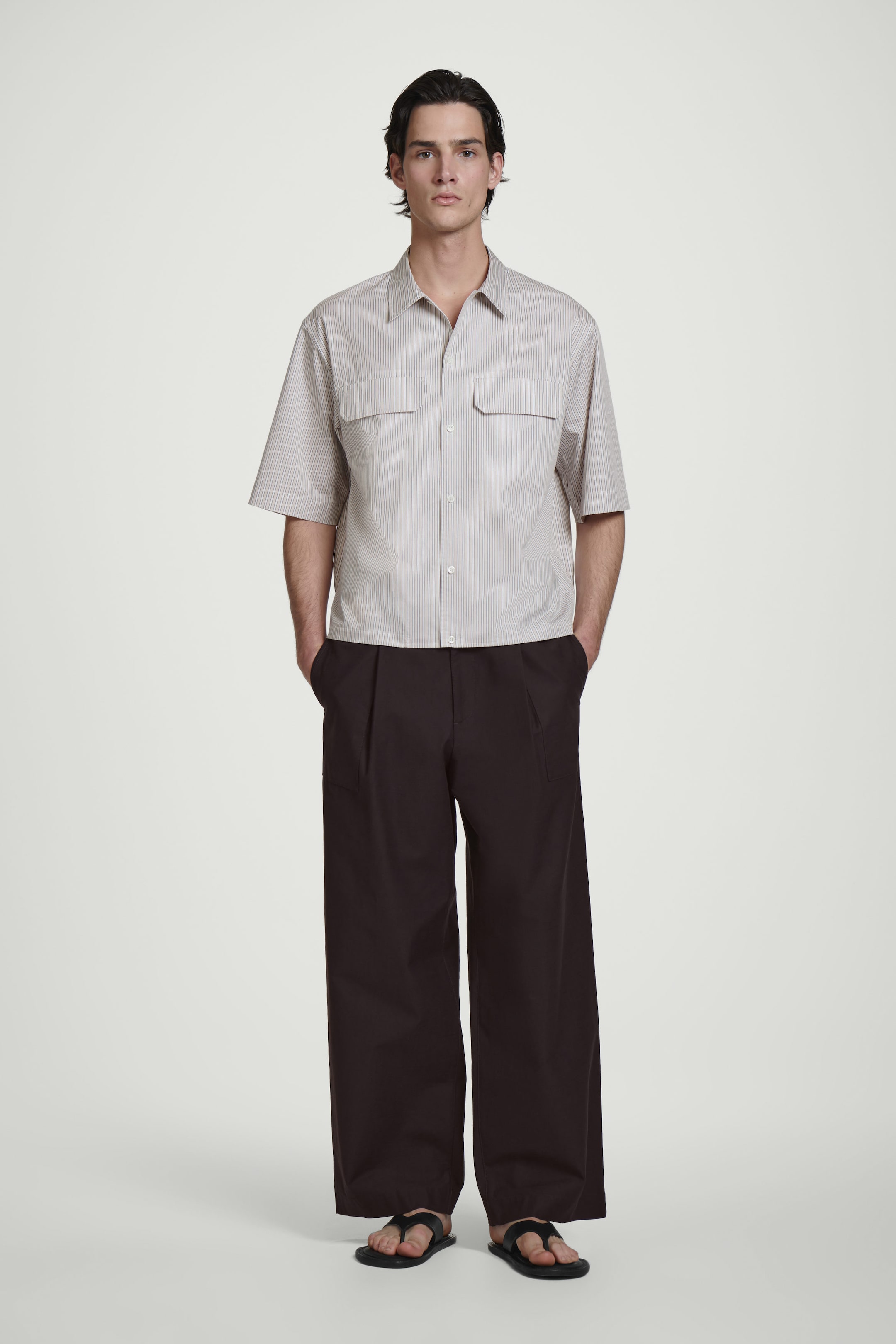 RELAXED FLAP-POCKET UTILITY SHIRT