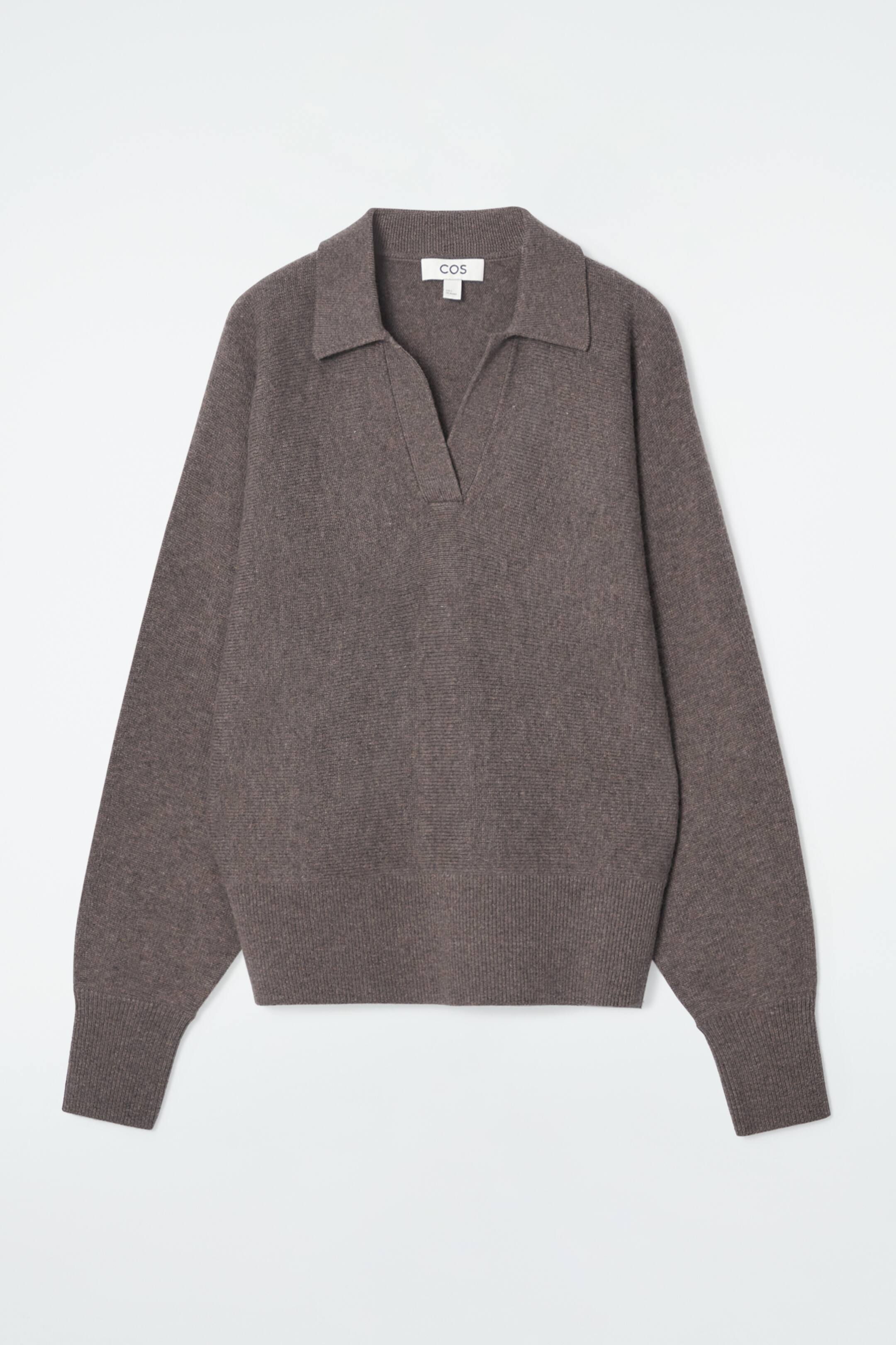 Größeres Bild ansehen: POLOPULLOVER AUS WOLLE MIT FLEDERMAUSÄRMELN - BRAUN - Ladies | H&M DE 1