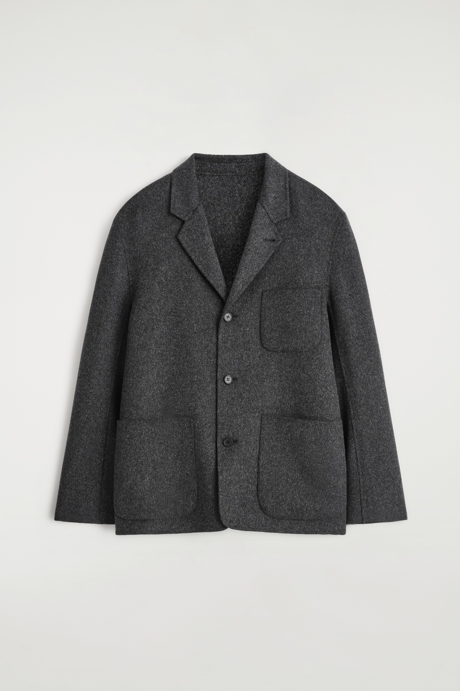 BLAZER DE LANA DESESTRUCTURADO - GRIS MARENGO/MARRÓN - 2
